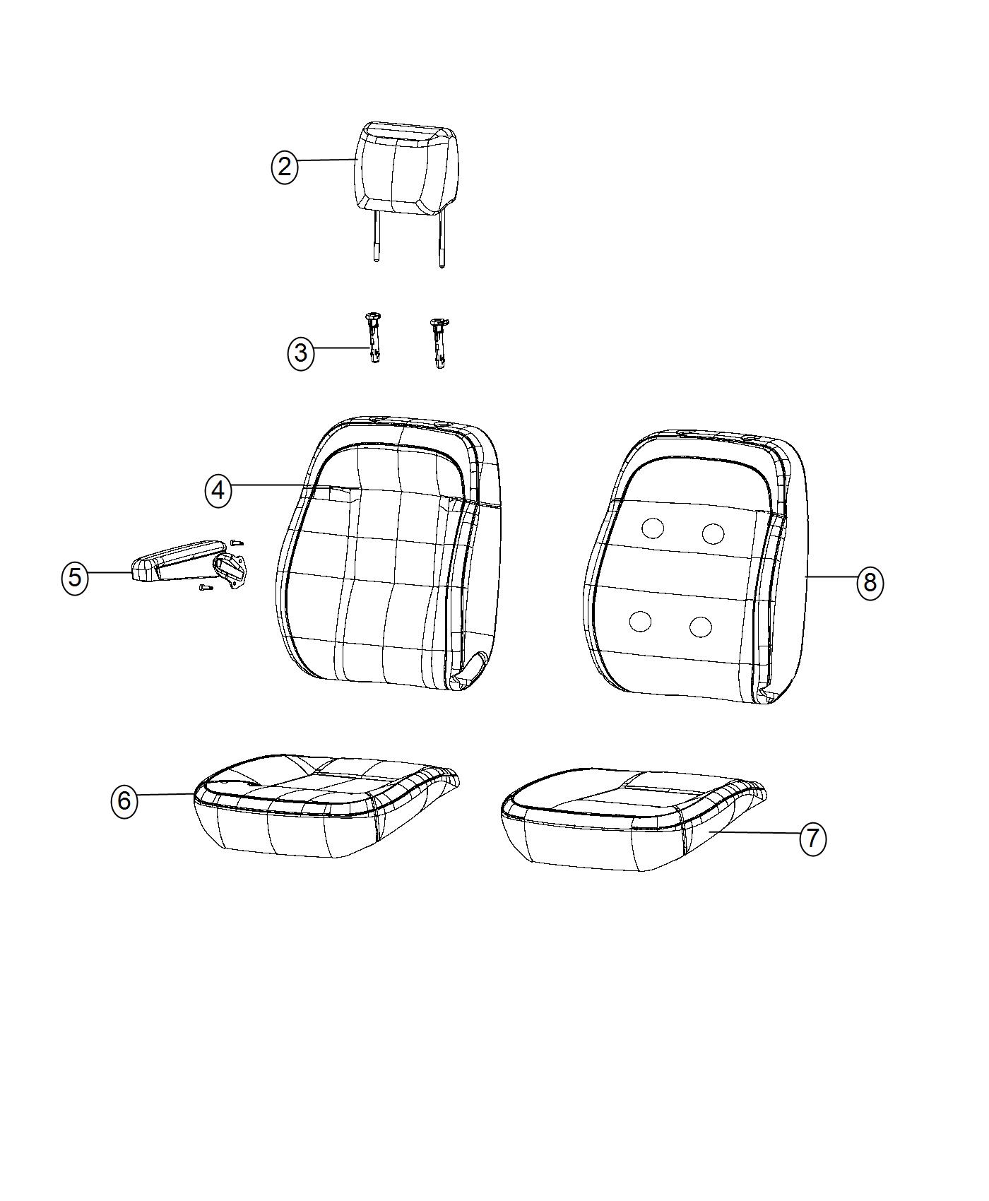 Front Seat - Bucket - Driver. Diagram