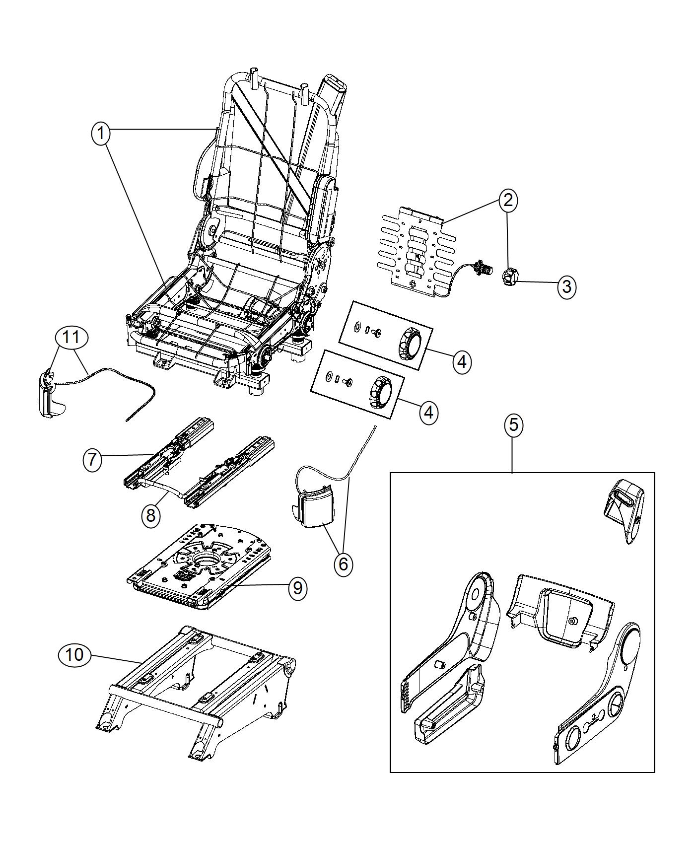 Adjusters, Recliners And Shields, Driver Swivel Seat, [CEA]. Diagram