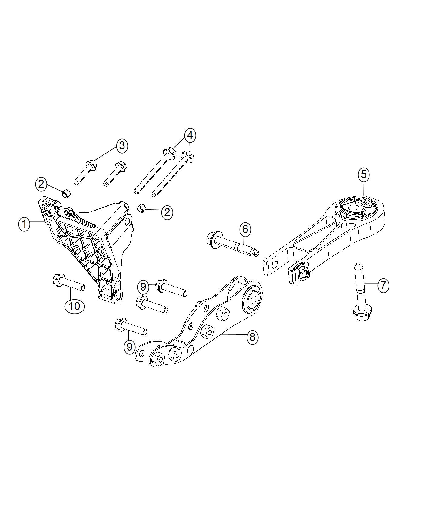 Engine Mounting Rear 3.0L Diesel [3.0L I4 ECO DIESEL ENGINE]. Diagram