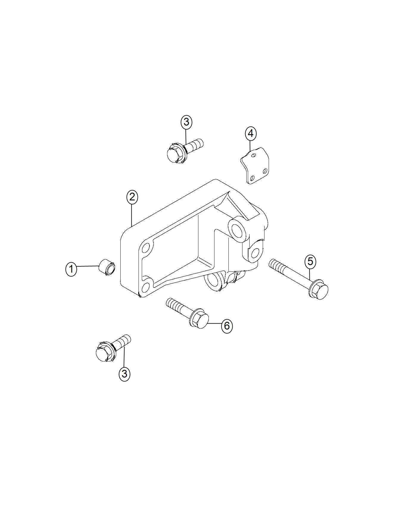 Diagram Engine Mounting Front 3.0L Diesel [3.0L I4 ECO DIESEL ENGINE]. for your 2003 Chrysler 300  M 