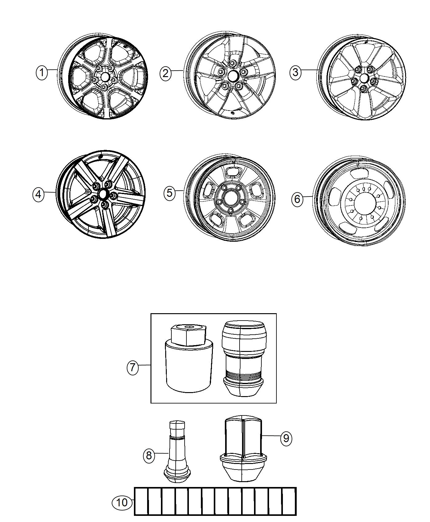 Diagram Wheels. for your 2012 Dodge Charger   