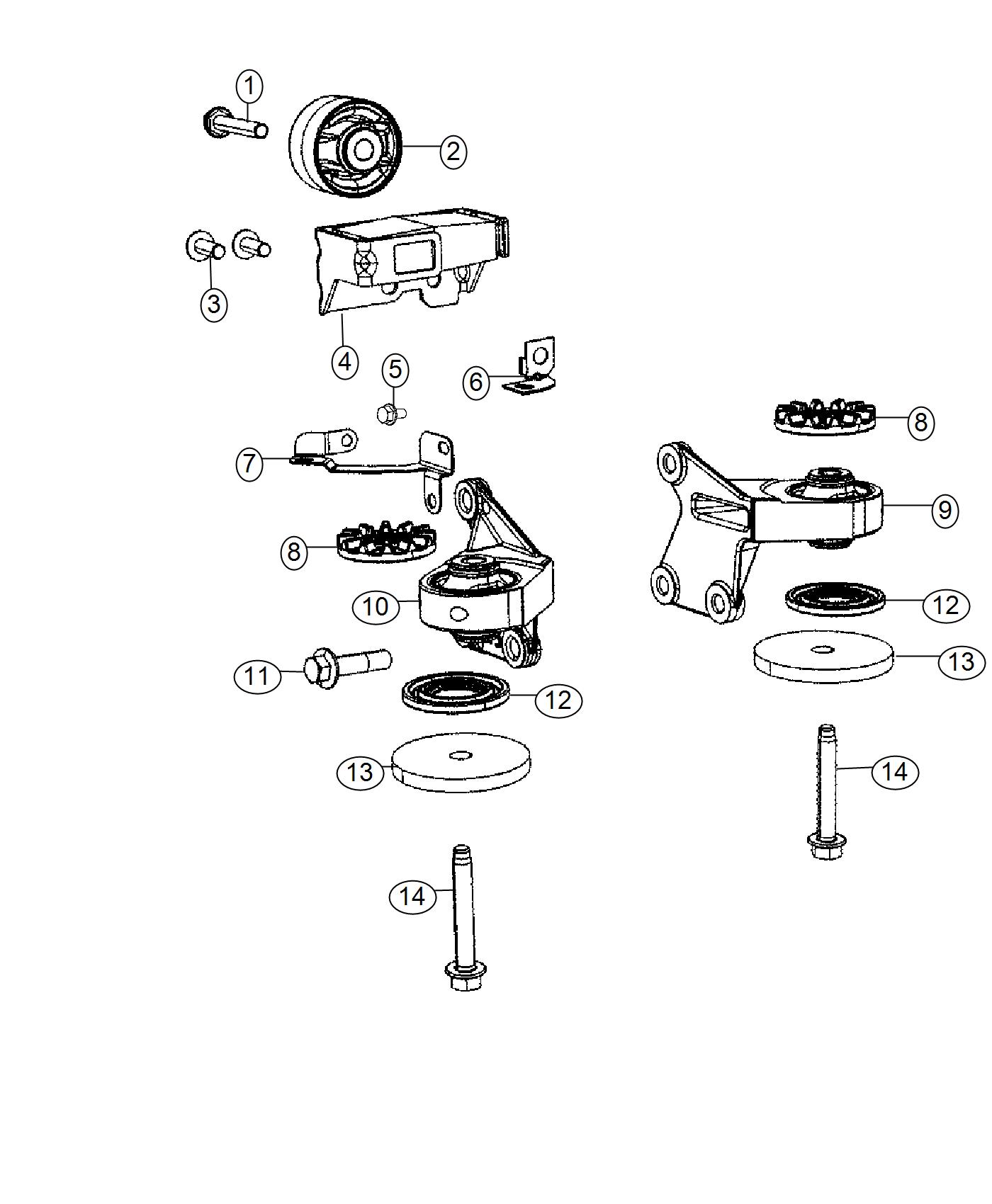 Diagram Rear Axle Mounting. for your Jeep Patriot  