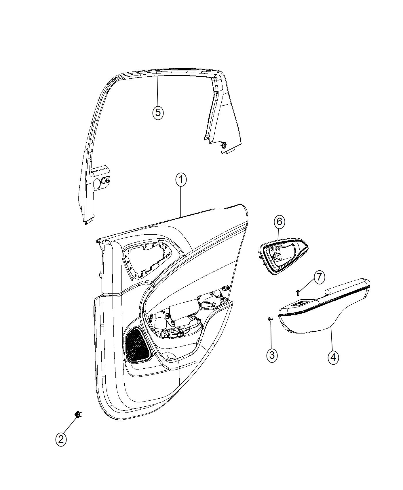 Rear Door Trim Panels. Diagram