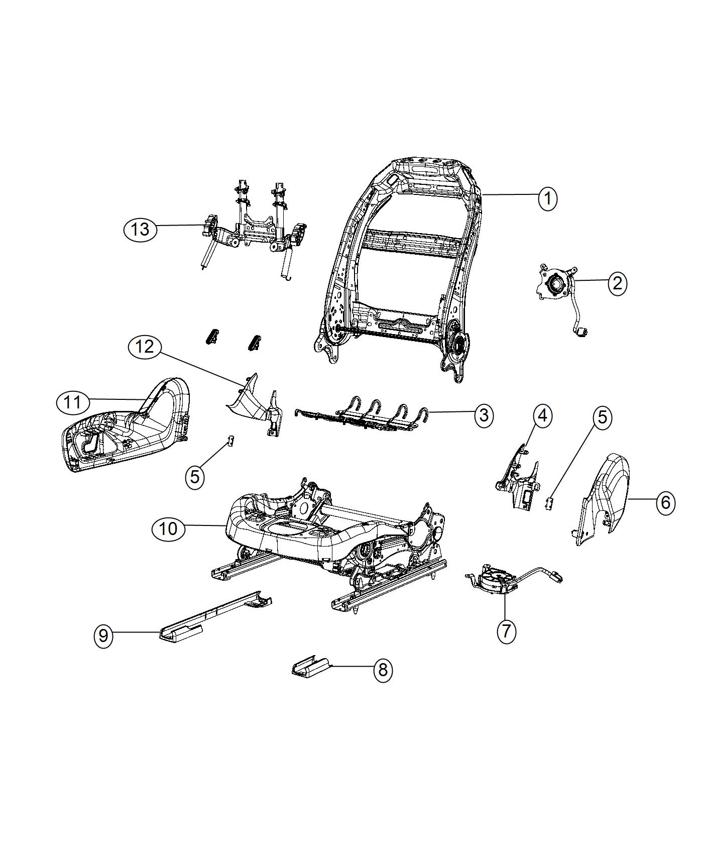 Diagram Adjusters, Recliners and Shields - Passenger Seat - Power. for your Chrysler 300 M 