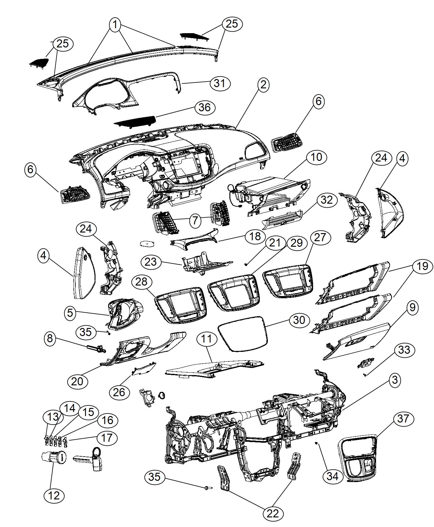 Diagram Instrument Panel. for your Chrysler 300  M