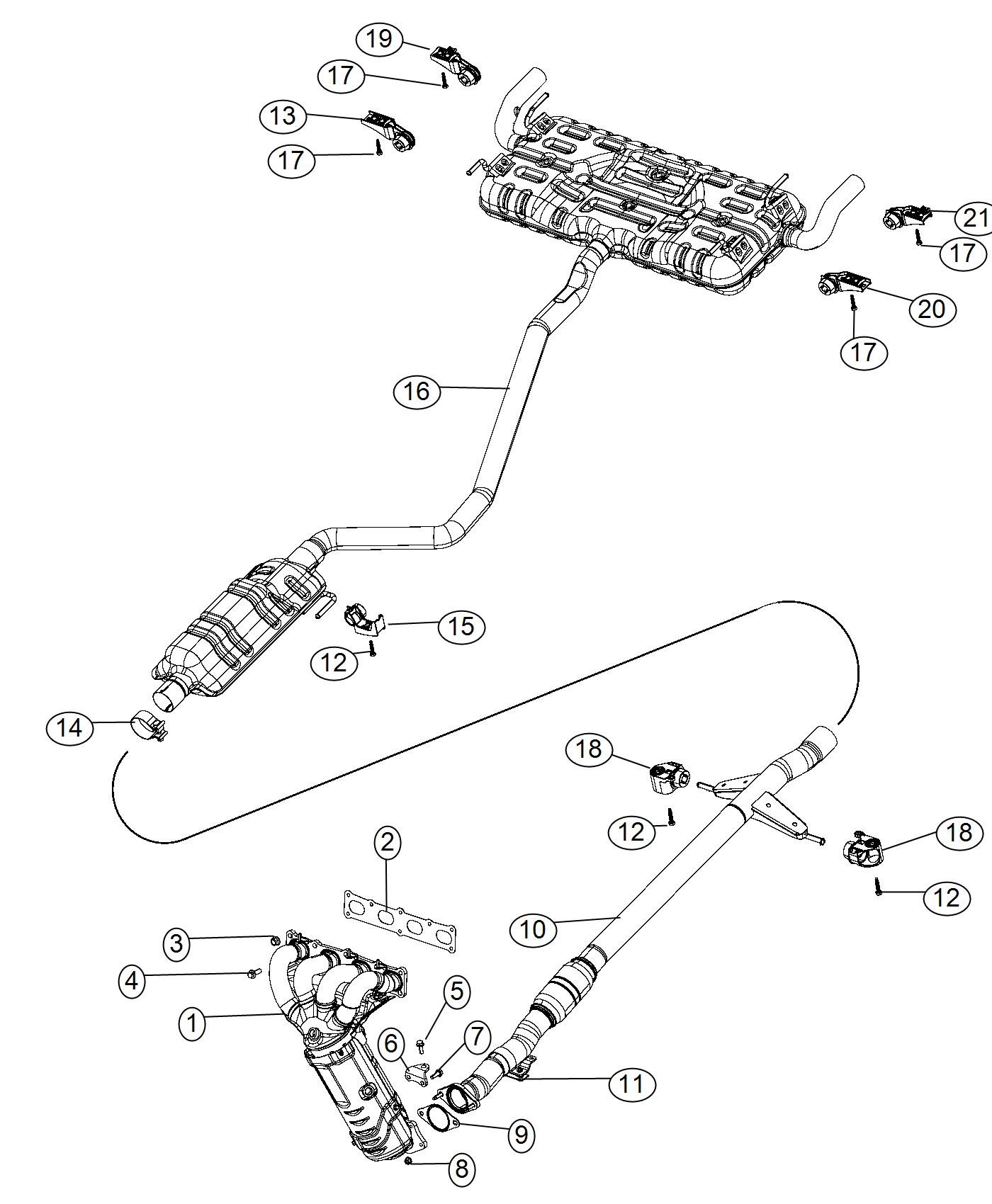 Diagram Exhaust System. for your Chrysler