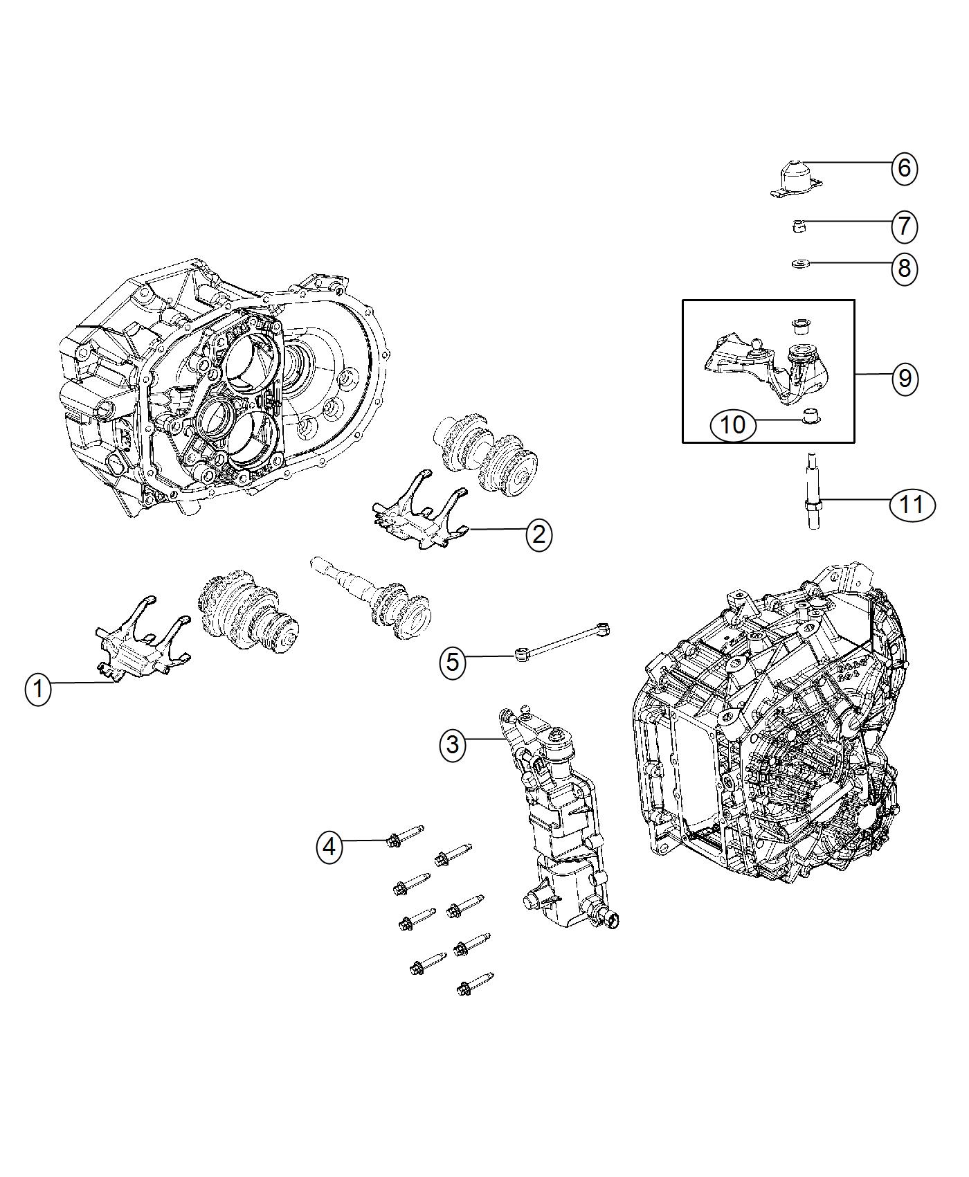 Diagram Shift Forks And Rails. for your 2013 Ram 3500  SLT CREW CAB 