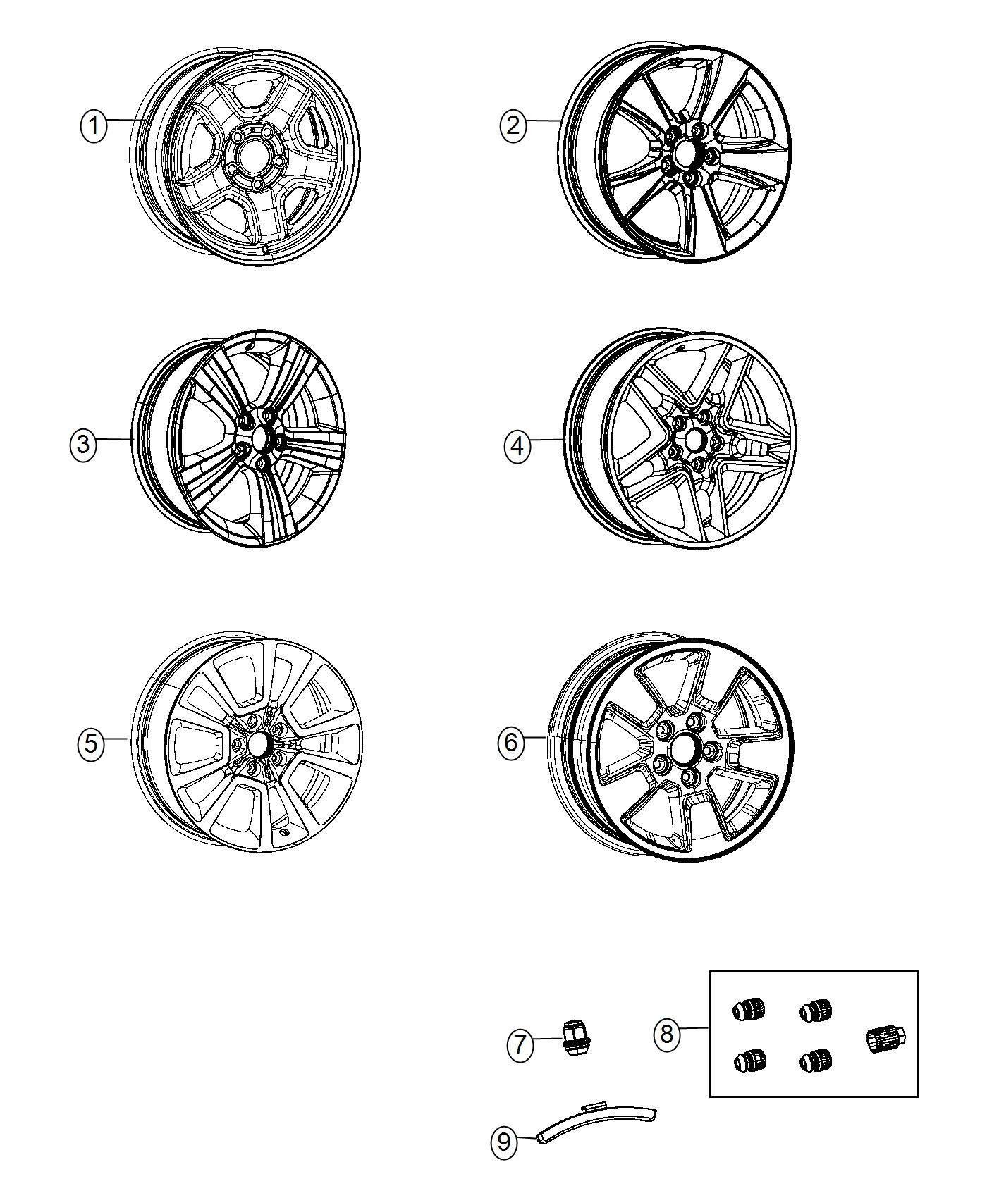 Wheels and Hardware. Diagram