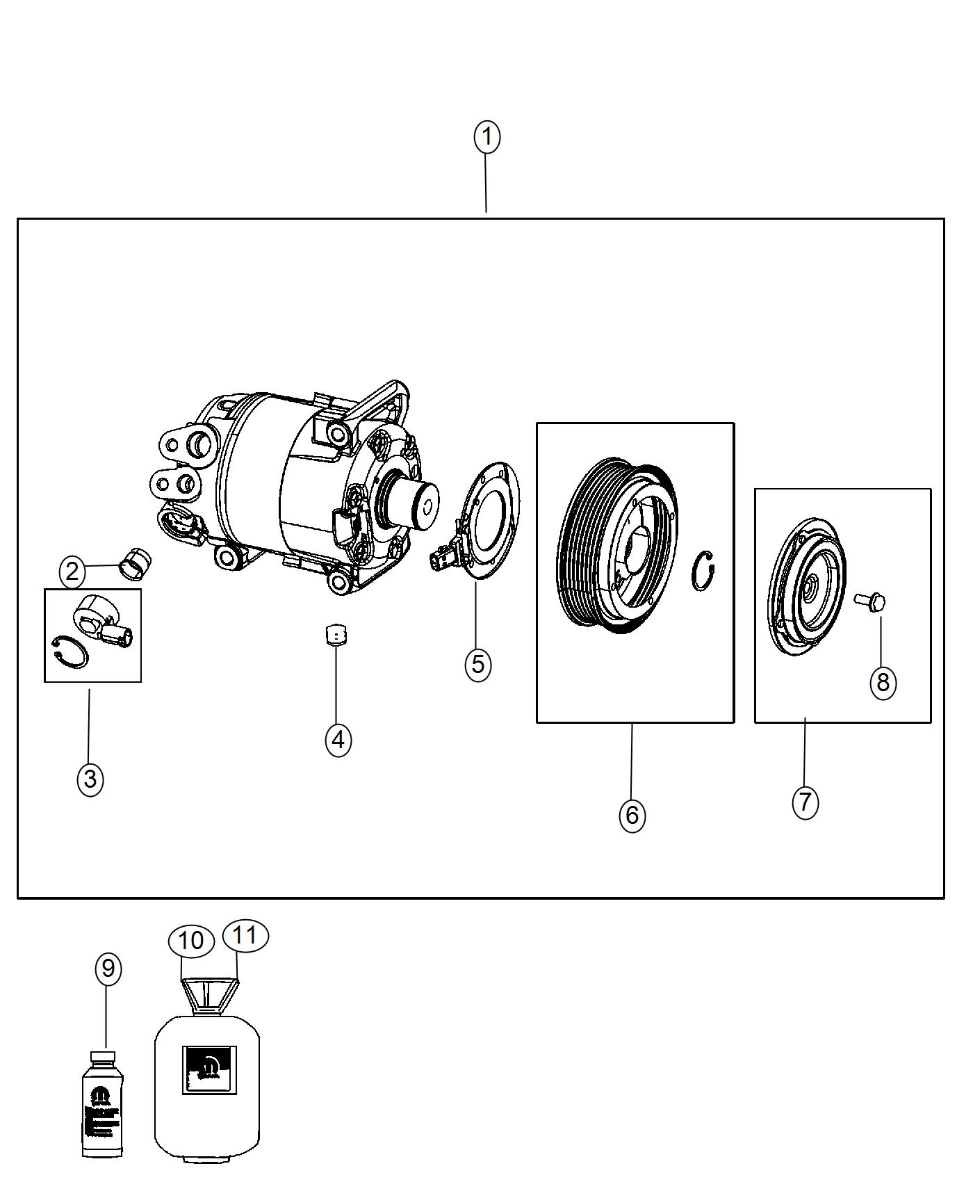 Diagram A/C Compressor. for your Dodge Dart  