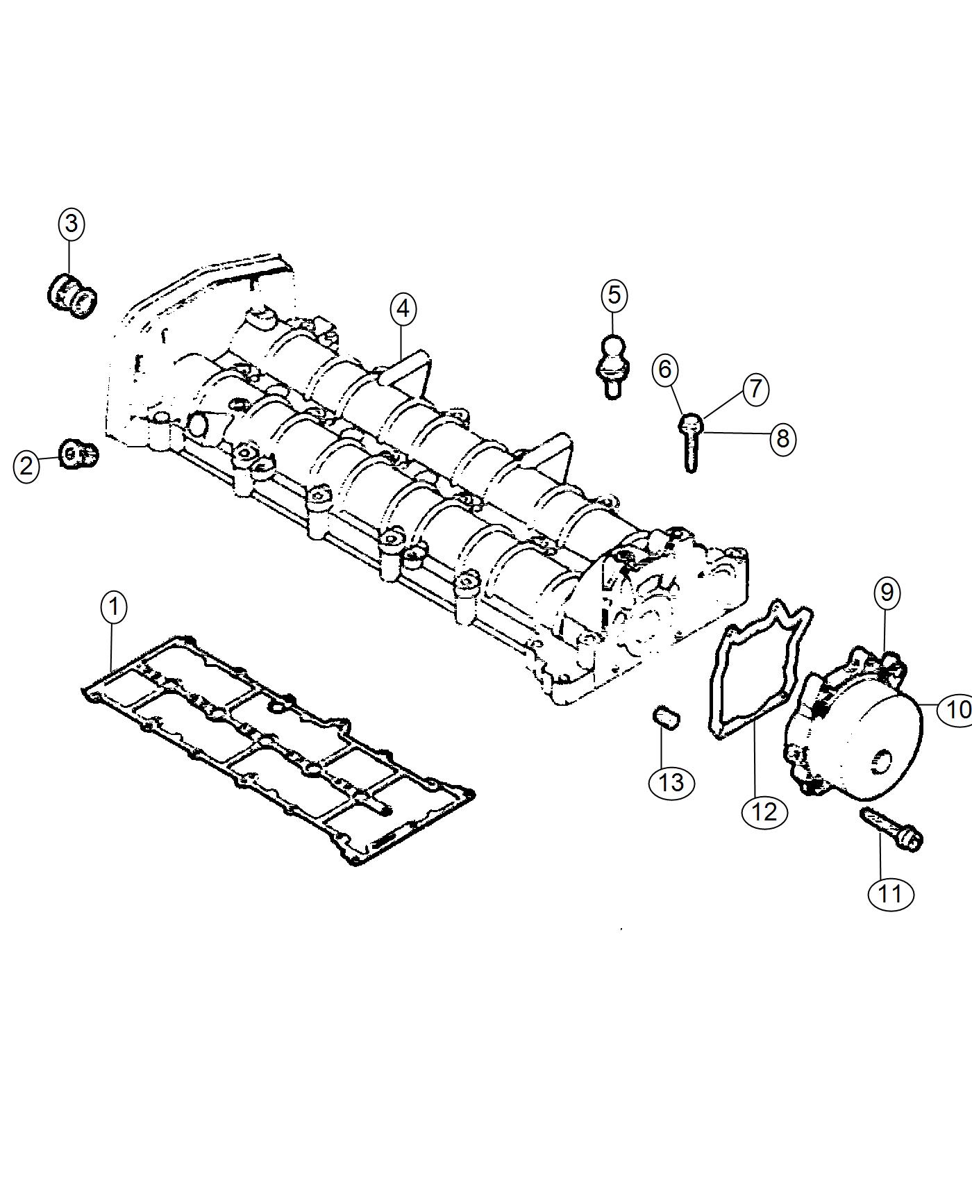 Diagram Cylinder Head Cover/Camshaft Carrier 2.2L Diesel [2.2L I4 Turbo Diesel Engine w/ ESS]. for your 2017 Jeep Cherokee   