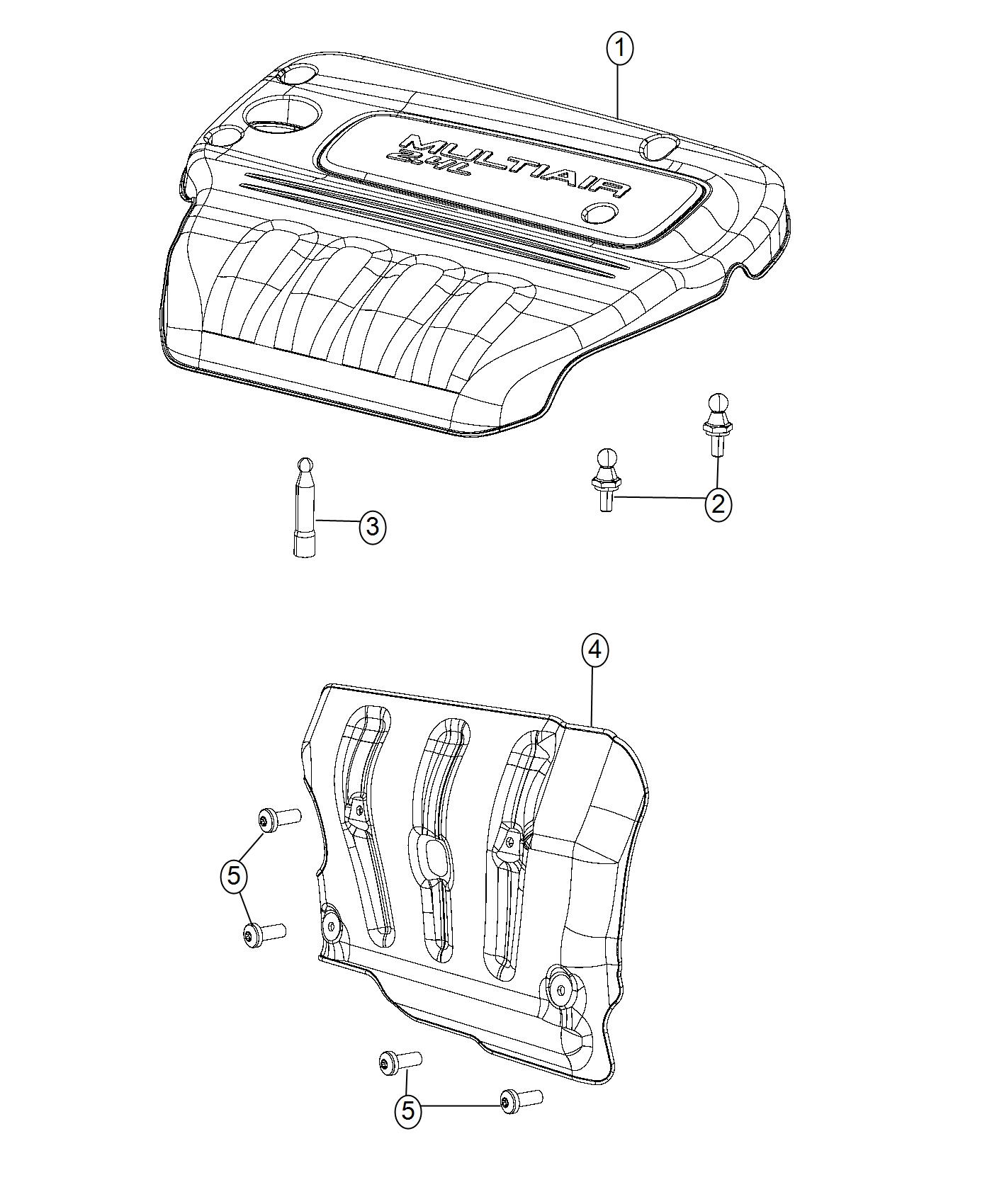 Engine Cover And Related Parts 2.4L [2.4L I4 PZEV M-Air Engine]. Diagram