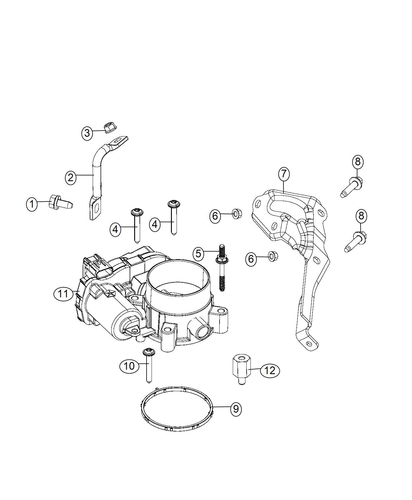 Diagram Throttle Body 2.4L [2.4L I4 MultiAir Engine]. for your 2015 Jeep Renegade   