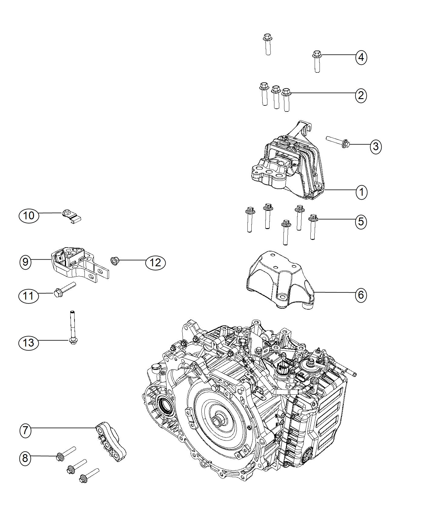 Diagram Mounting Support. for your 2016 Dodge Dart   