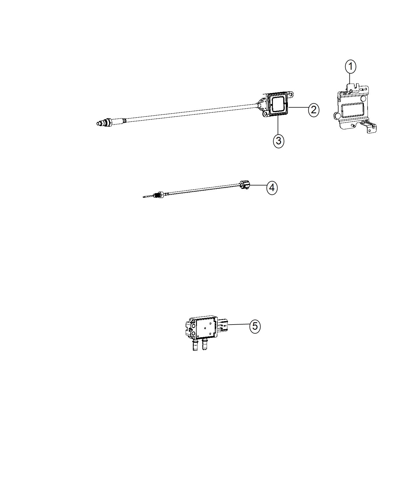 Diagram Sensors, Exhaust and Pressure. for your 2002 Ram 1500   