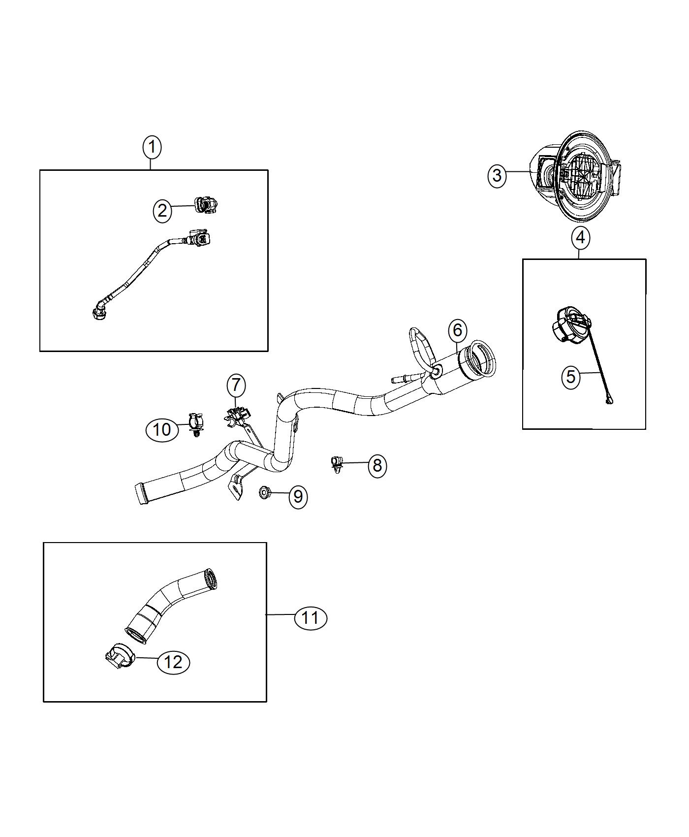 Diagram Fuel Tank Filler Tube. for your Chrysler