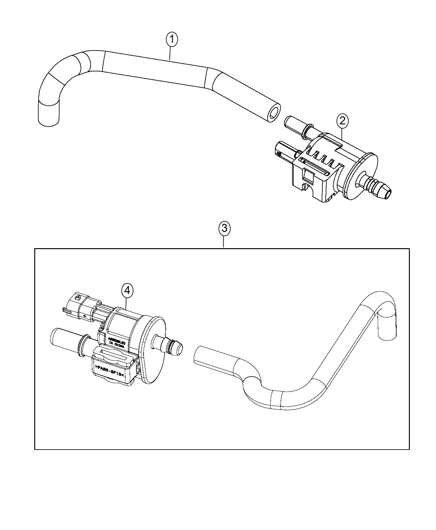 Diagram Emission Control Vacuum Harness. for your 2016 Chrysler 200   