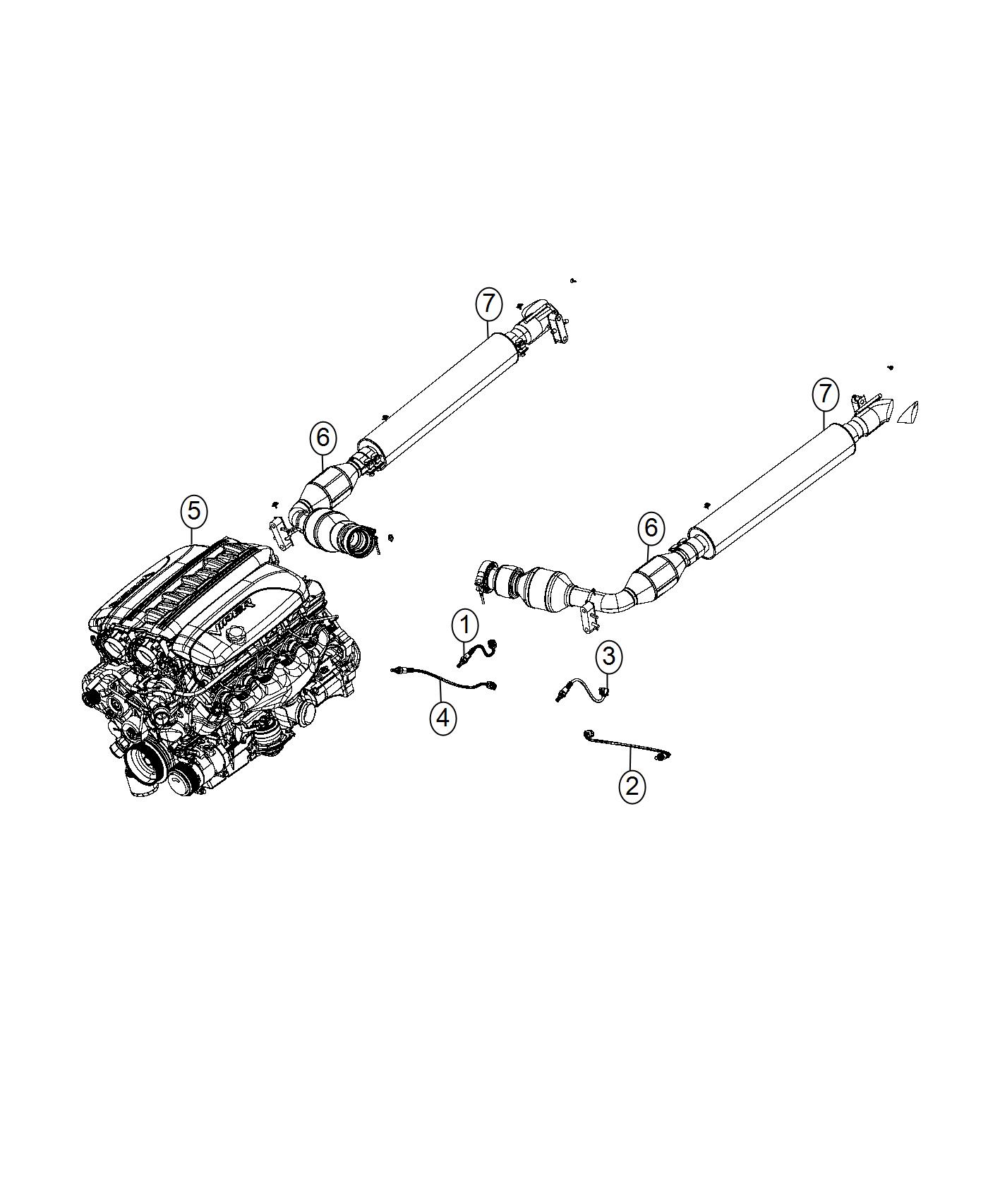 Diagram Sensors, Oxygen. for your Dodge