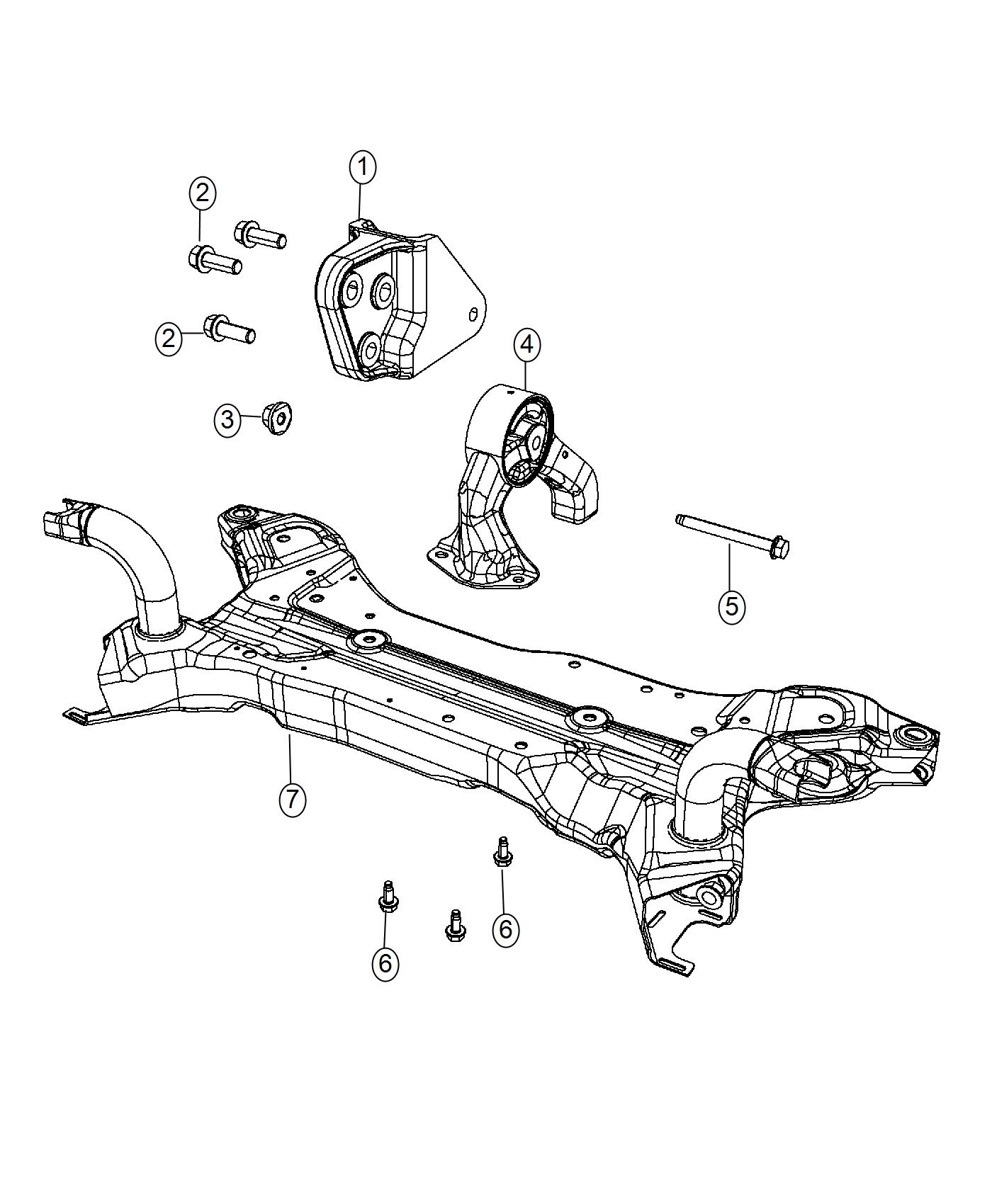 Engine Mounting Rear FWD 2.4L [2.4L I4 DOHC 16V Dual VVT Engine]. Diagram