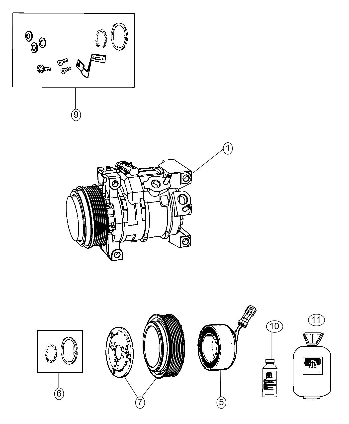 Diagram A/C Compressor. for your 2000 Chrysler 300  M 