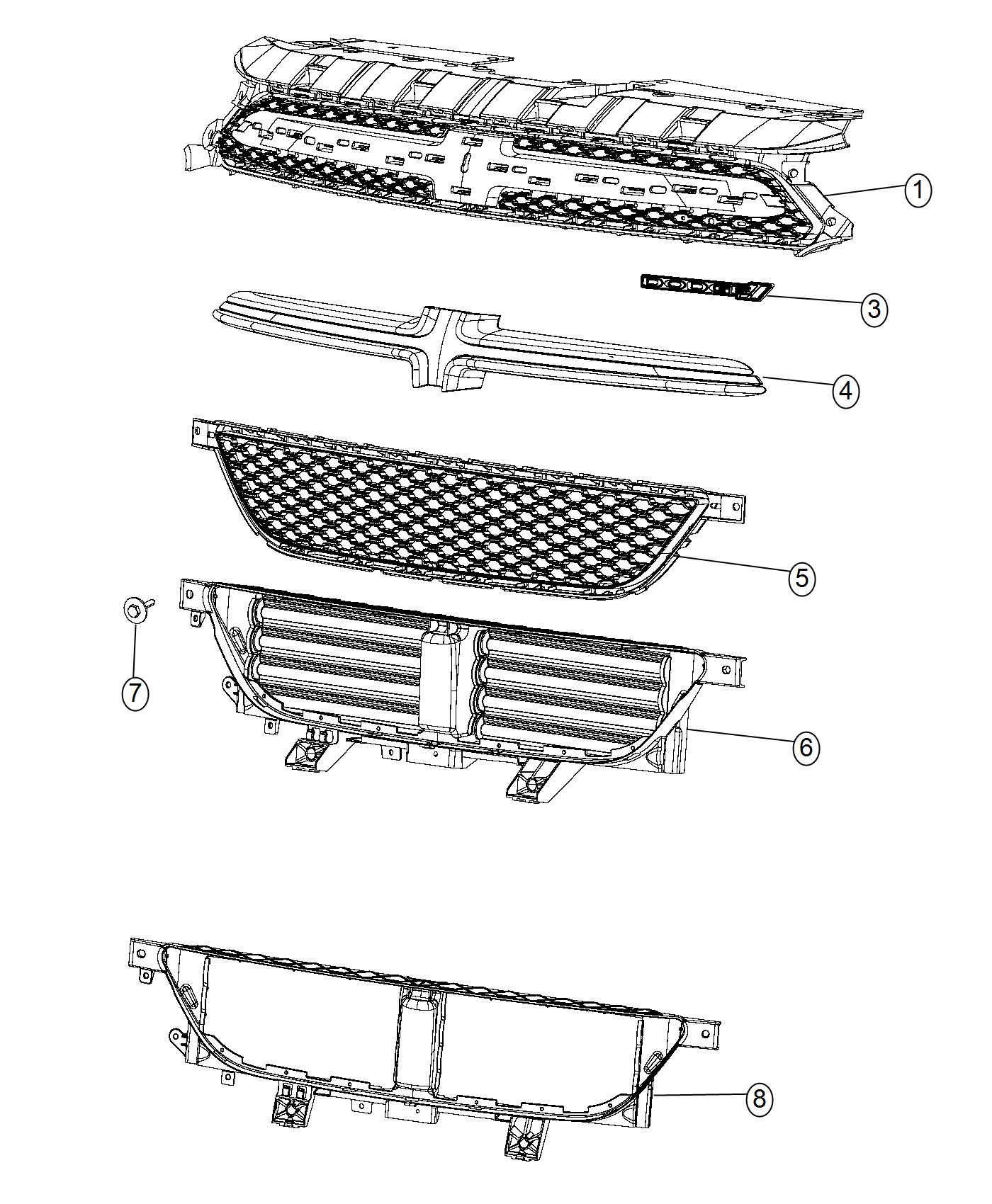 Diagram Grilles. for your Dodge Dart  