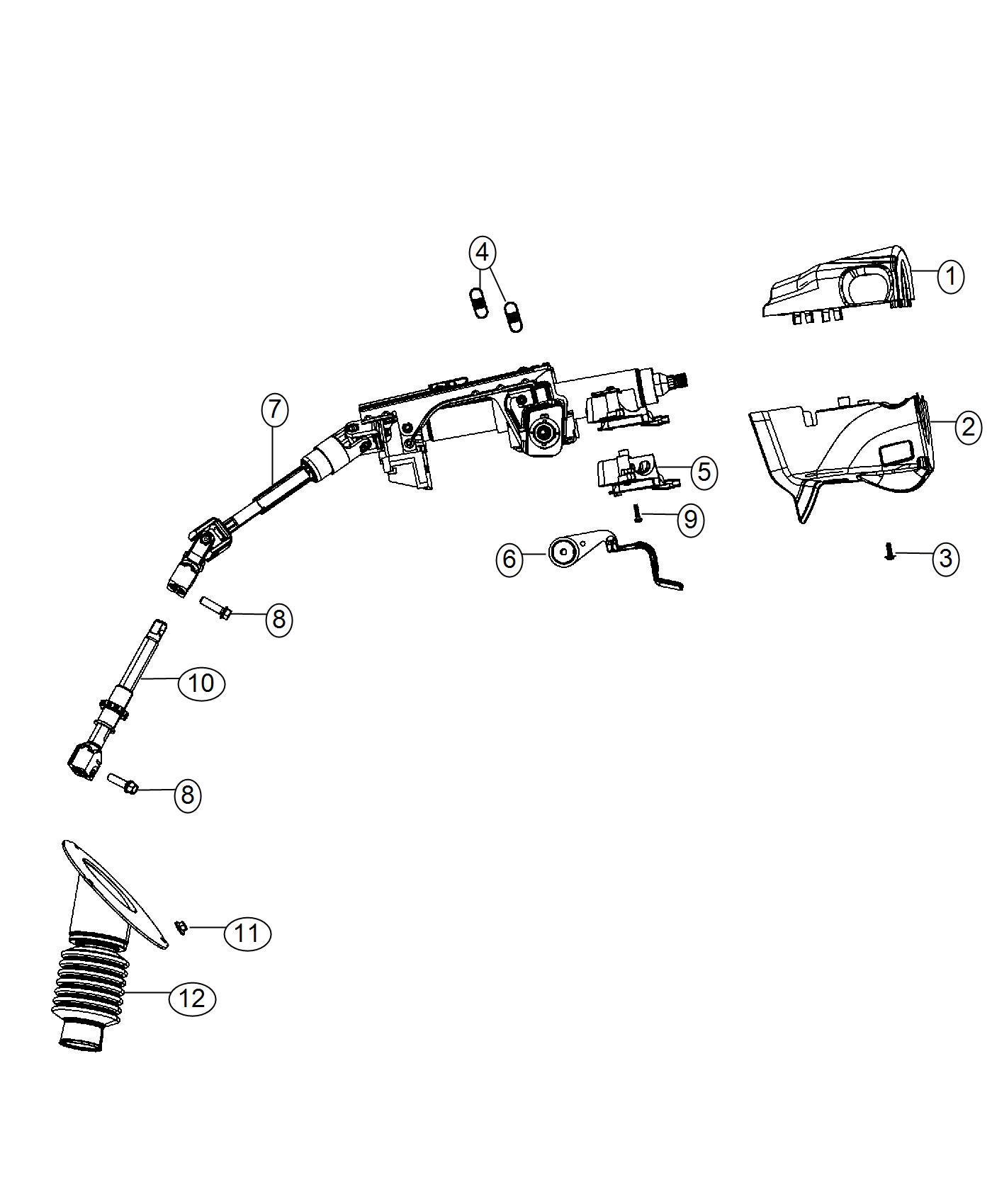 Diagram Steering Column Assembly. for your 2000 Chrysler 300  M 