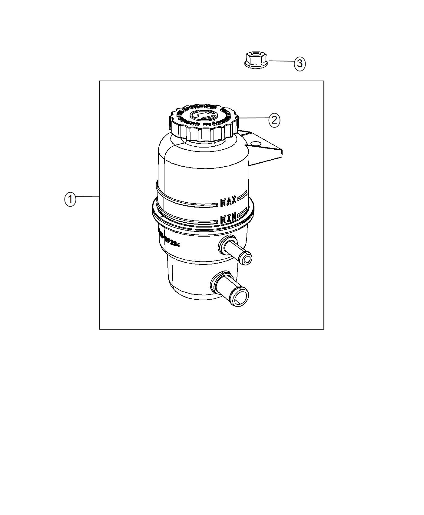 Diagram Power Steering Reservoir. for your Dodge Grand Caravan  