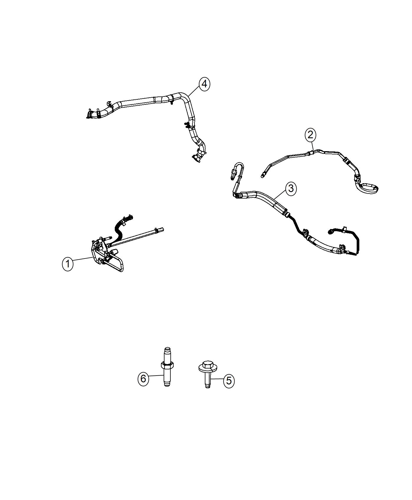 Diagram Power Steering Hoses. for your Dodge Grand Caravan  