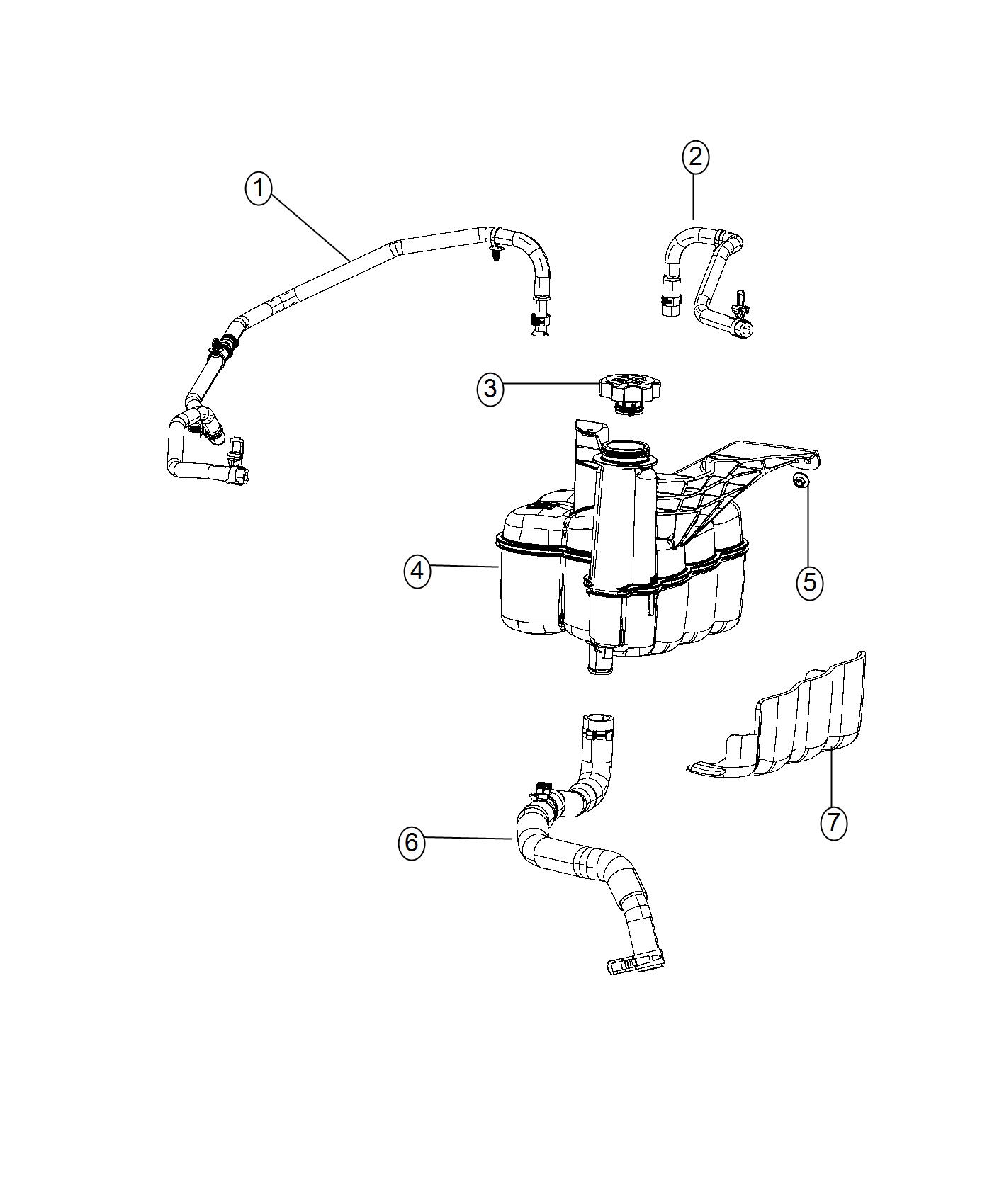 Diagram Coolant Recovery Bottle. for your Ram 4500  