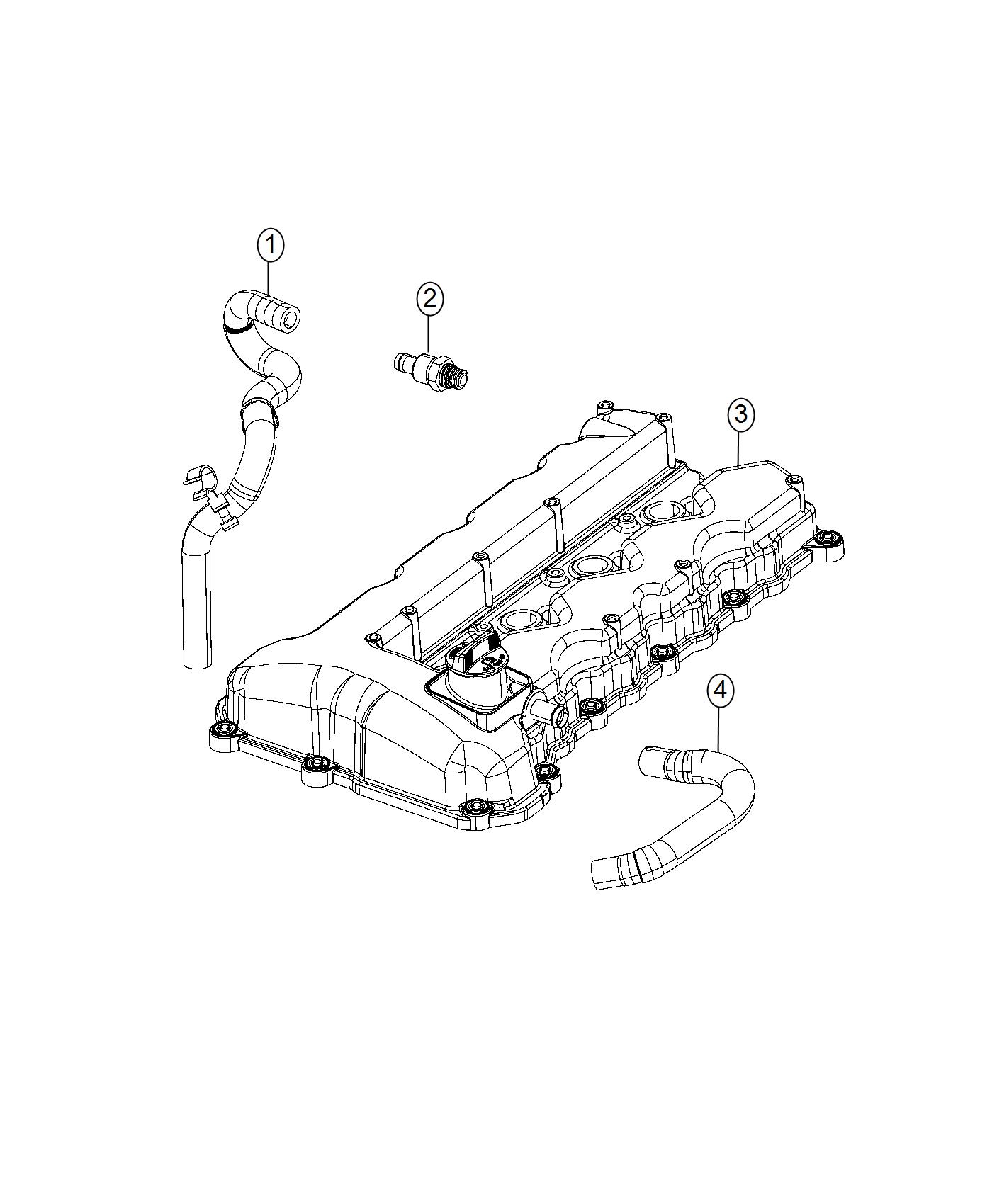 Diagram Crankcase Ventilation 2.4L [2.4L I4 MultiAir Engine w/ ESS]. for your Chrysler