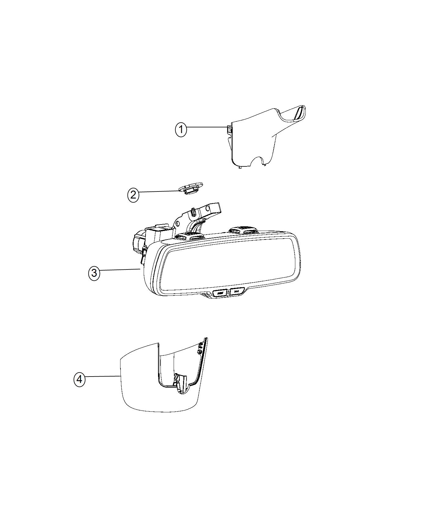 Mirror, Inside Rearview. Diagram