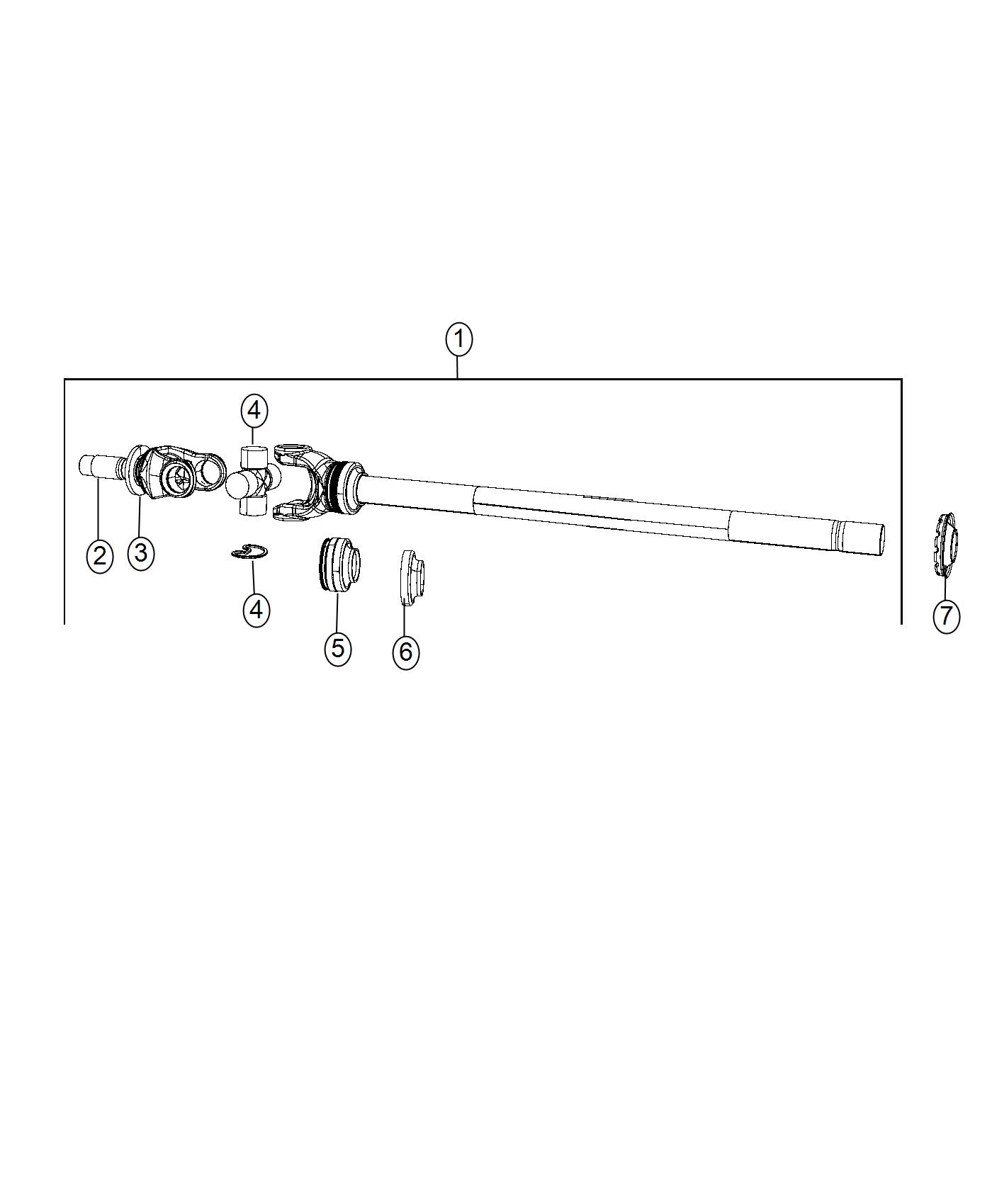 Axle Shafts. Diagram