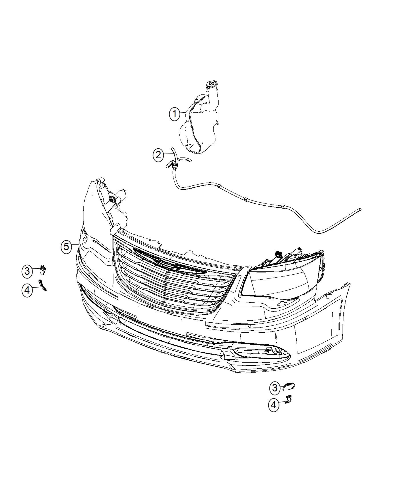 Diagram Headlamp, Washer System. for your Dodge Grand Caravan  