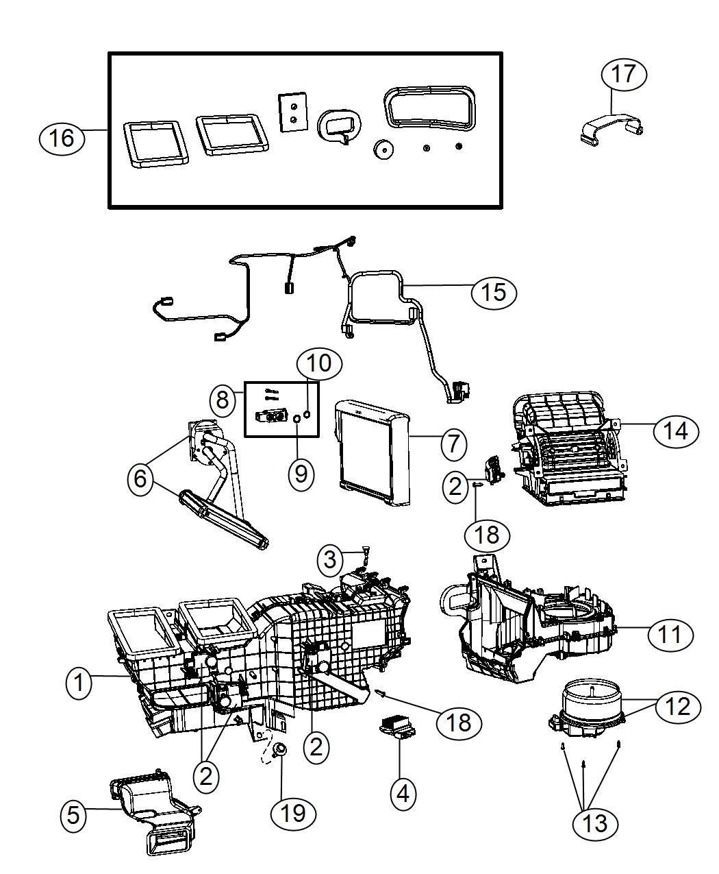 Diagram A/C and Heater Unit Zone. for your Ram 2500  