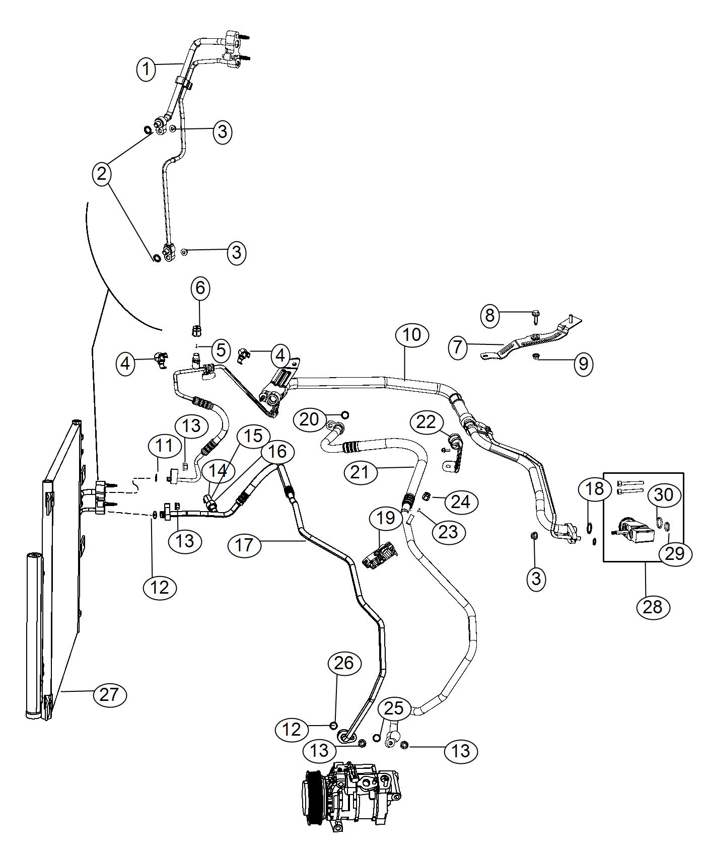 Diagram A/C Plumbing. for your Chrysler 300  M