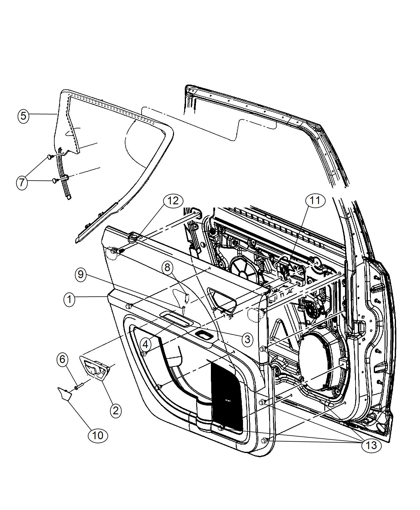 Rear Door Trim Panels. Diagram