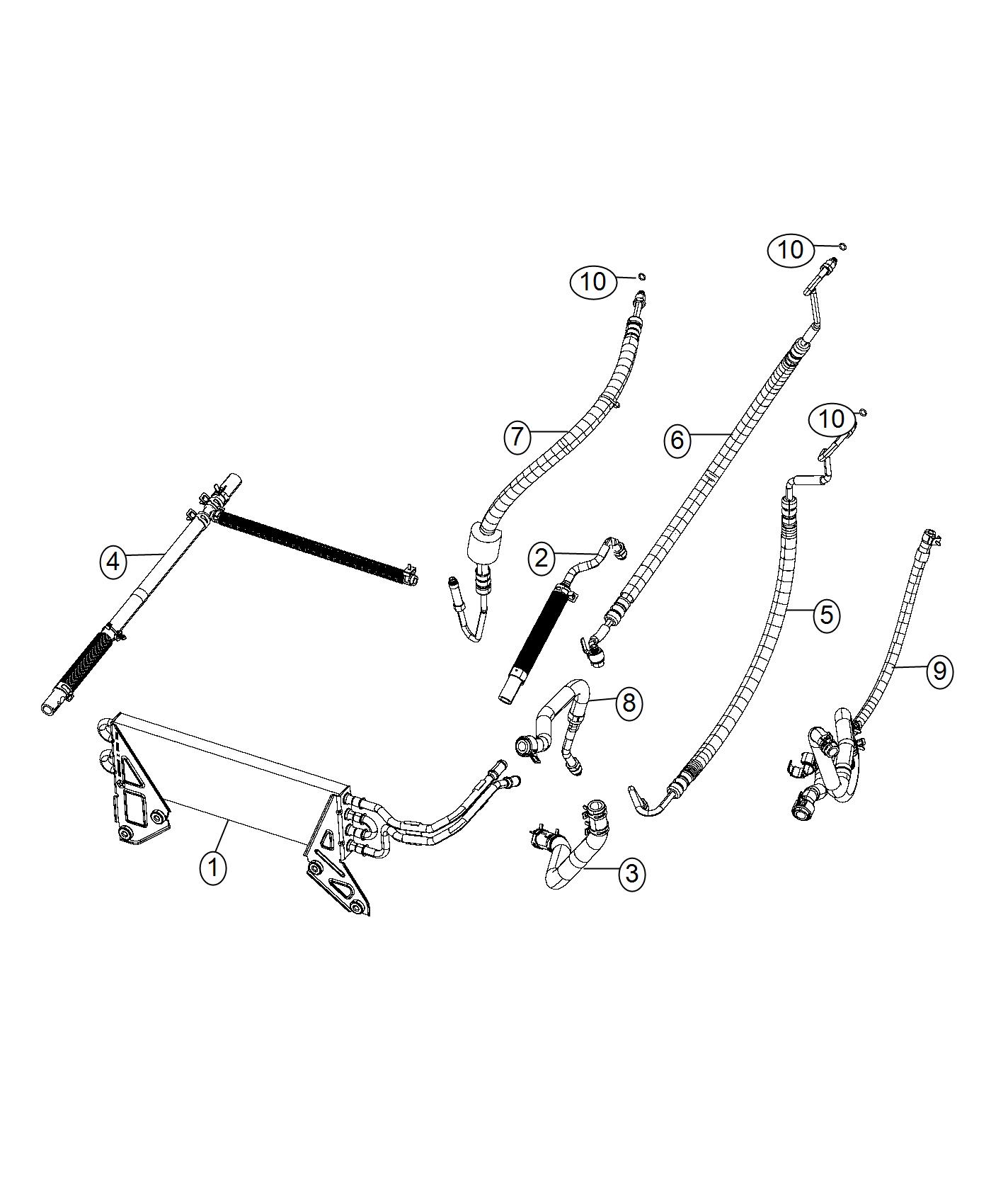 Diagram Power Steering Hoses. for your 2016 Ram 3500   