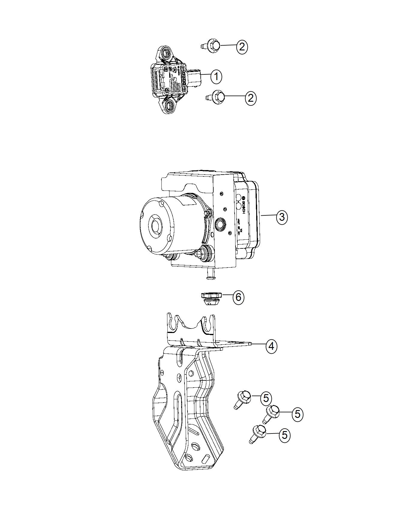 Diagram Module, ABS Brake. for your 2019 Chrysler PACIFICA L HYBRID   