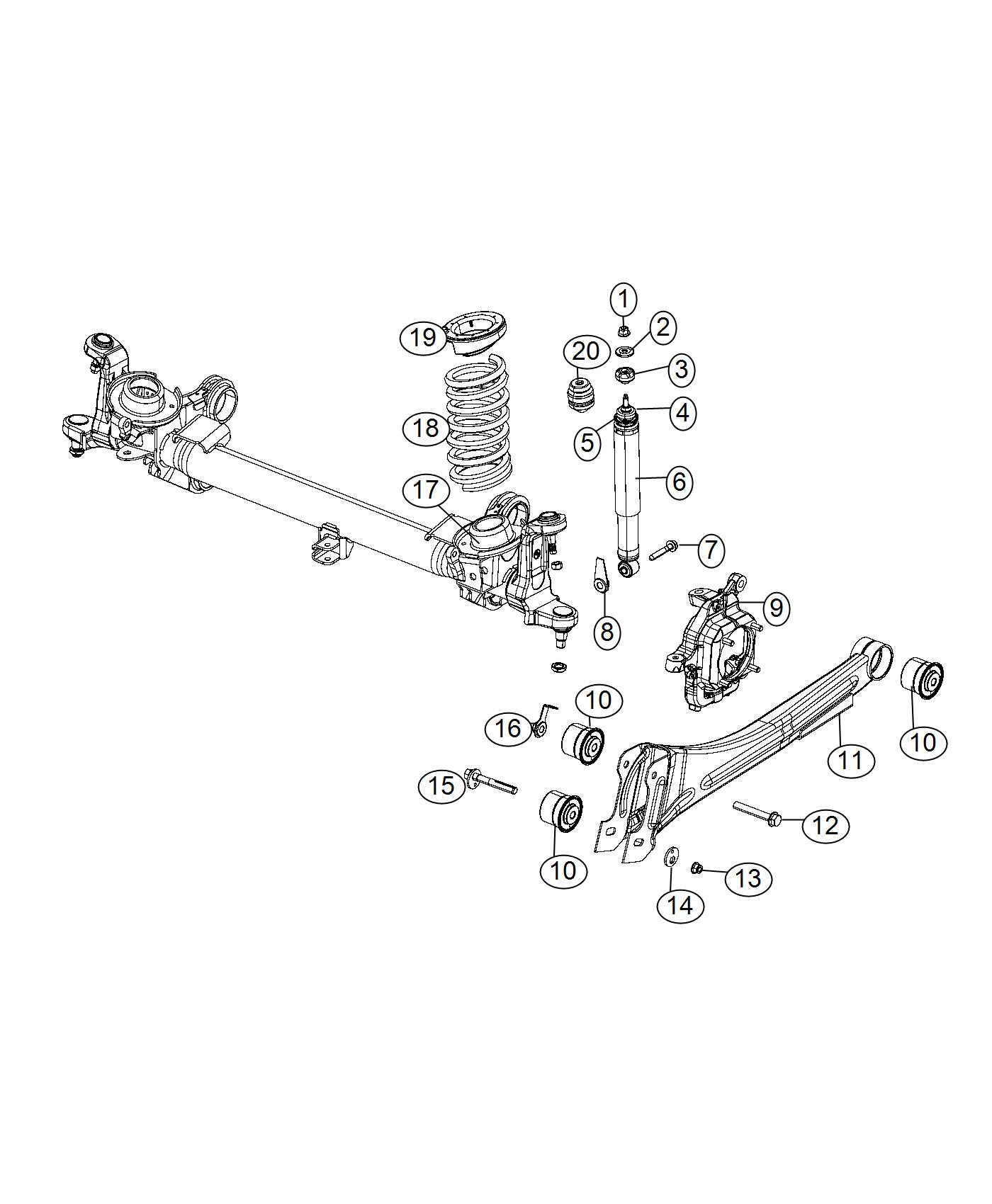 Diagram Suspension, Front, DJ 2. for your 2001 Chrysler 300  M 