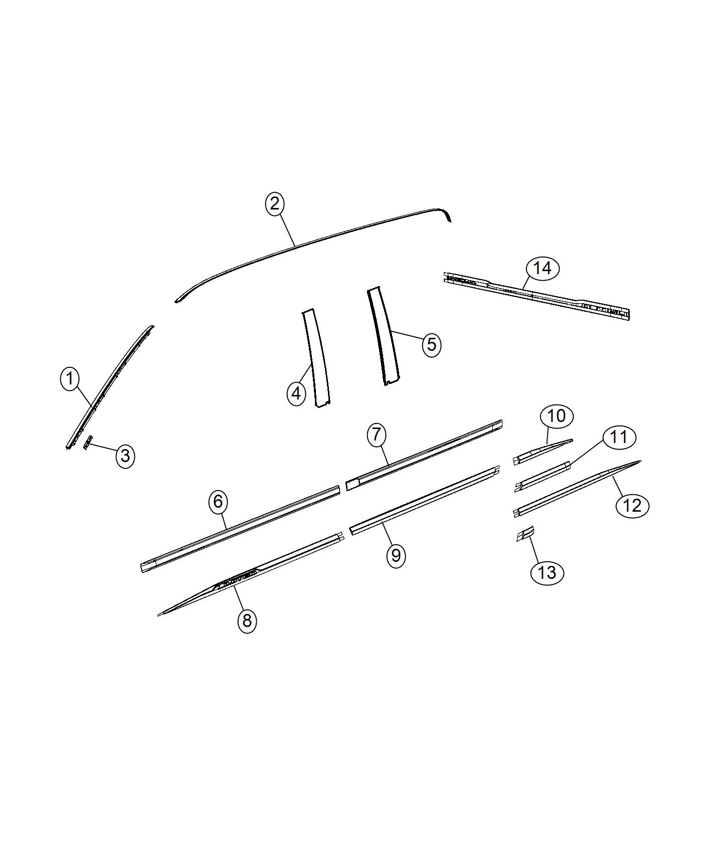 Diagram Moldings Body. for your Ram 2500  