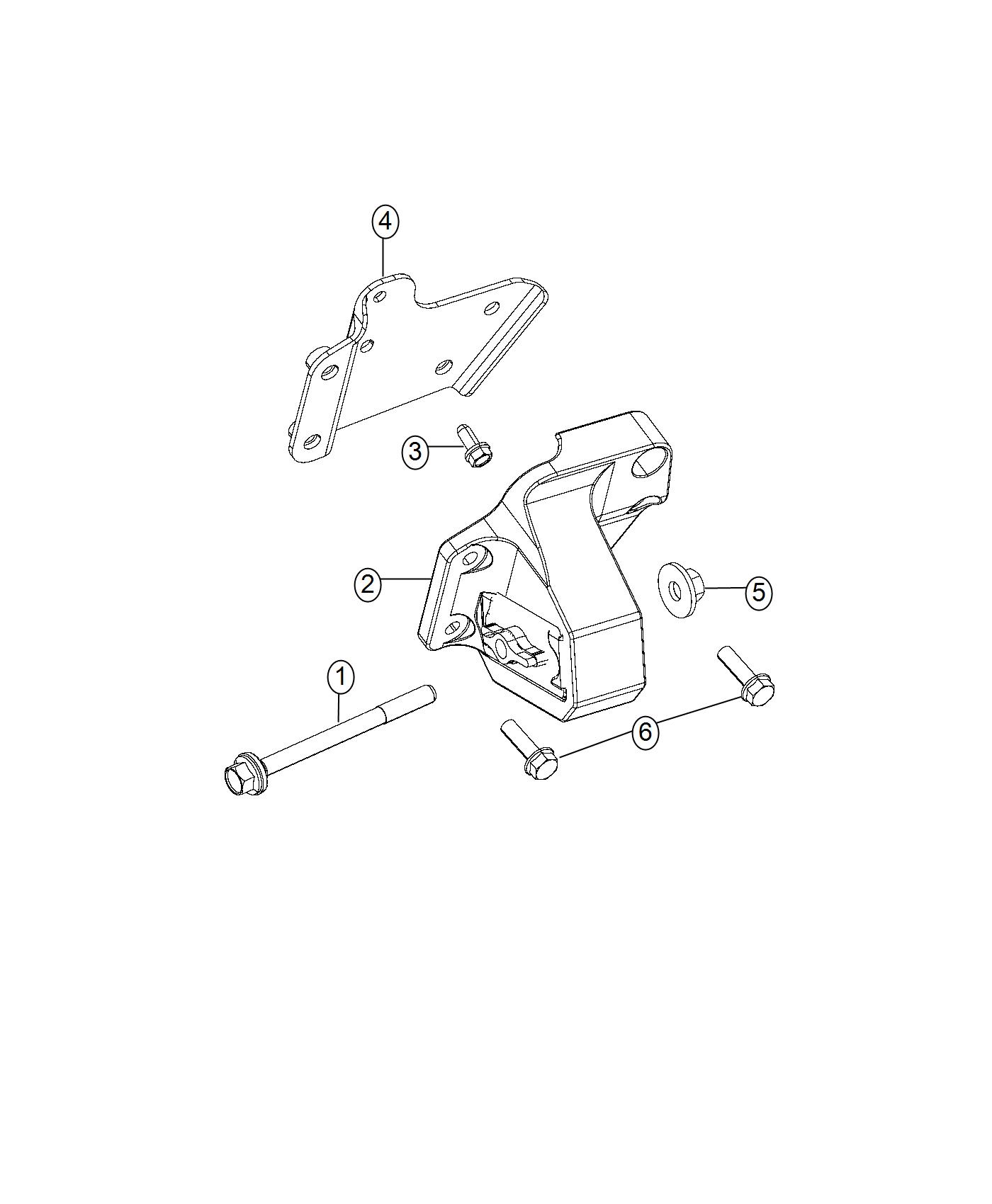 Diagram Engine Mounting Left Side RWD/2WD 3.0L Diesel [3.0L V6 Turbo Diesel Engine]. for your Chrysler 300  M