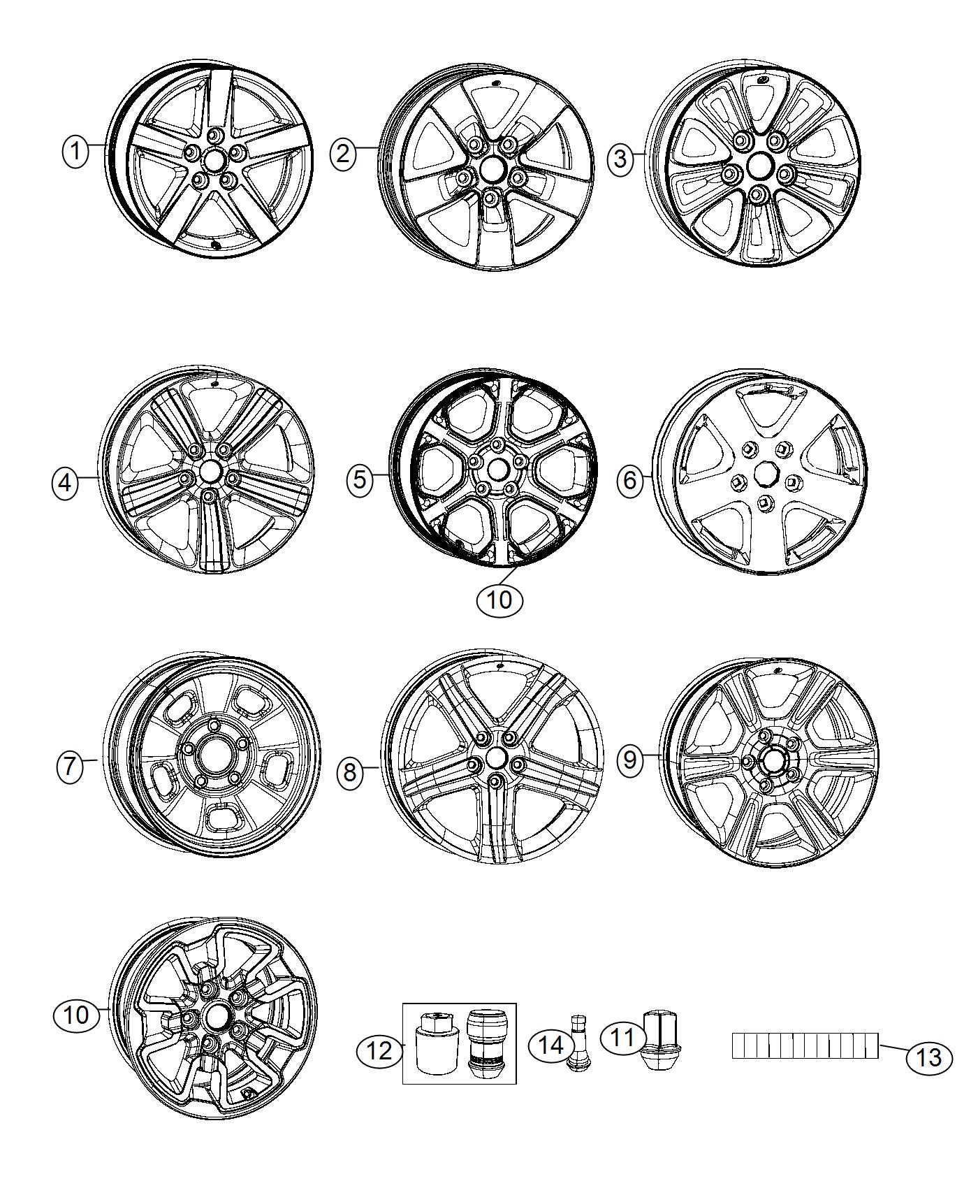 Wheels and Hardware. Diagram