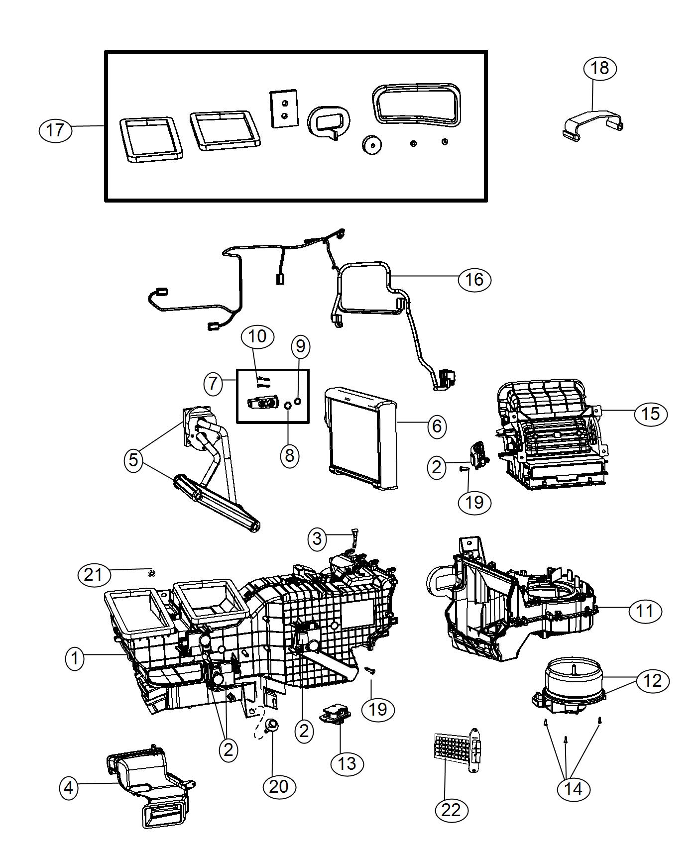 Diagram A/C and Heater Unit. for your 2000 Chrysler 300  M 