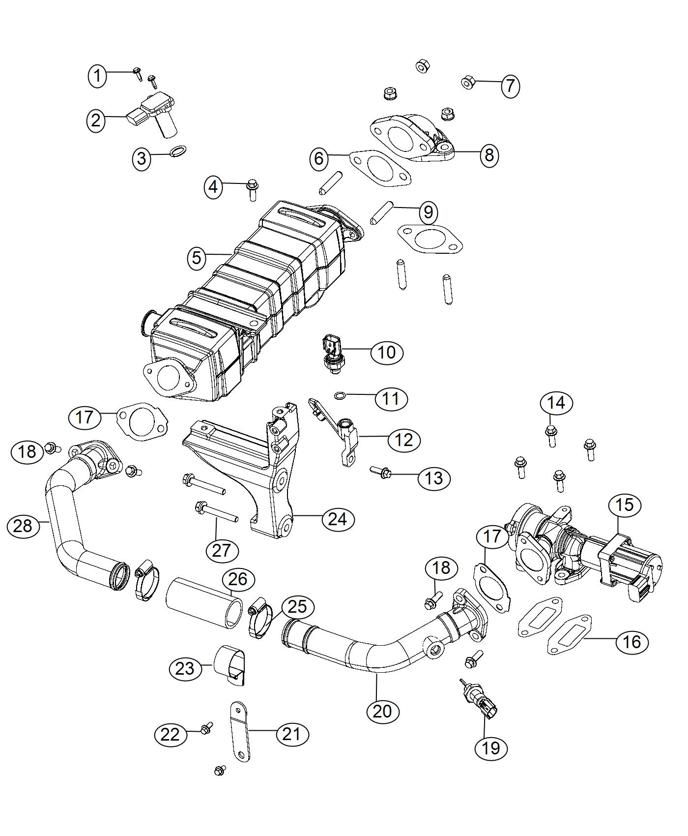 Diagram EGR System, 6.7L [6.7L I6 Cummins Turbo Diesel Engine]. for your Ram 3500  