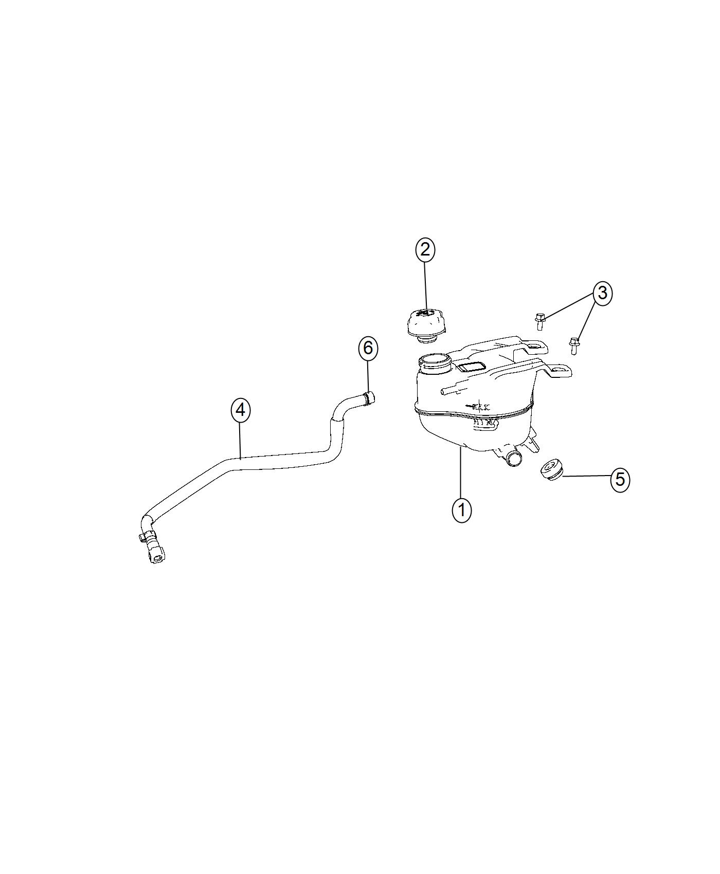 Diagram Coolant Bottle. for your Chrysler 300  M