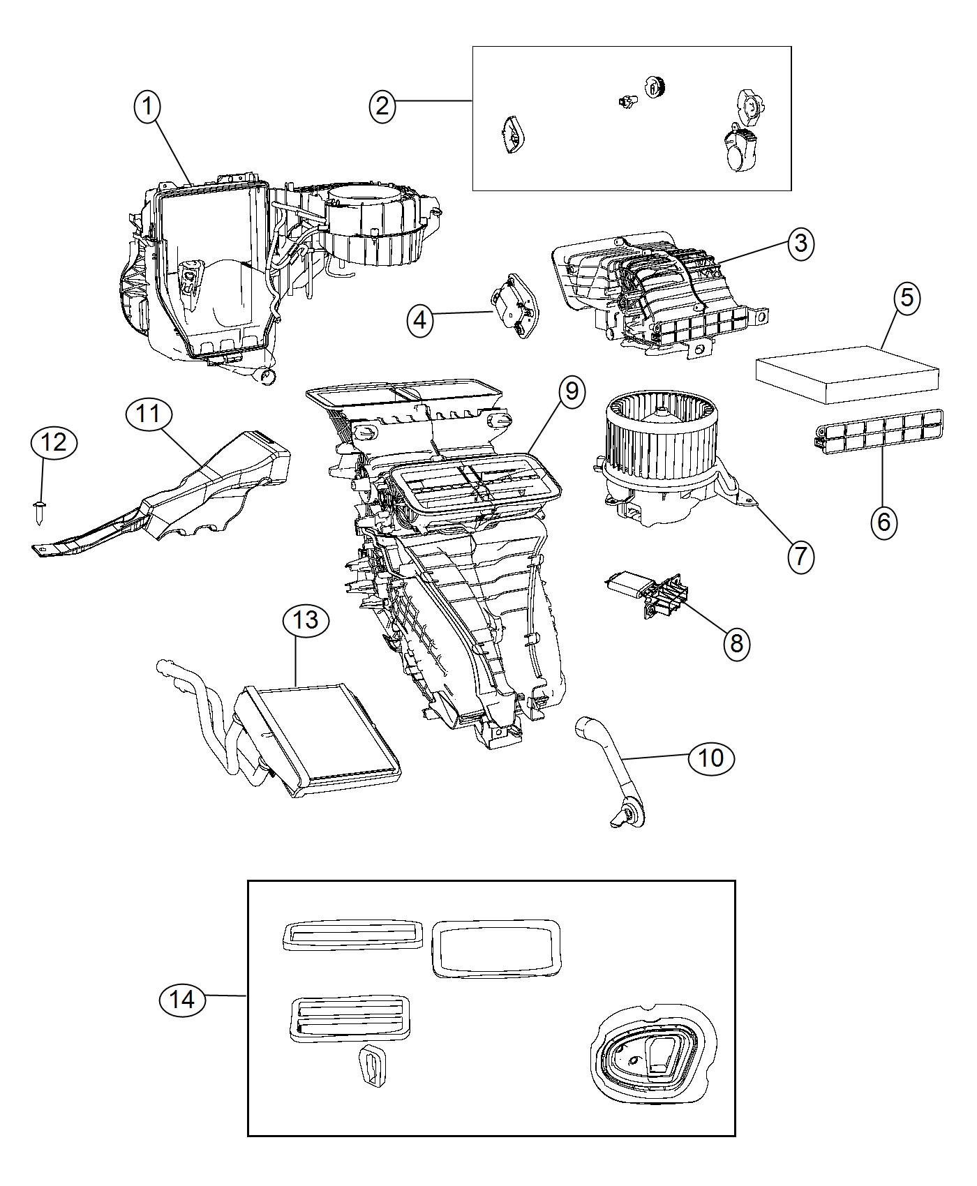 Diagram HVAC Unit Serviceable Components. for your Chrysler 300  M