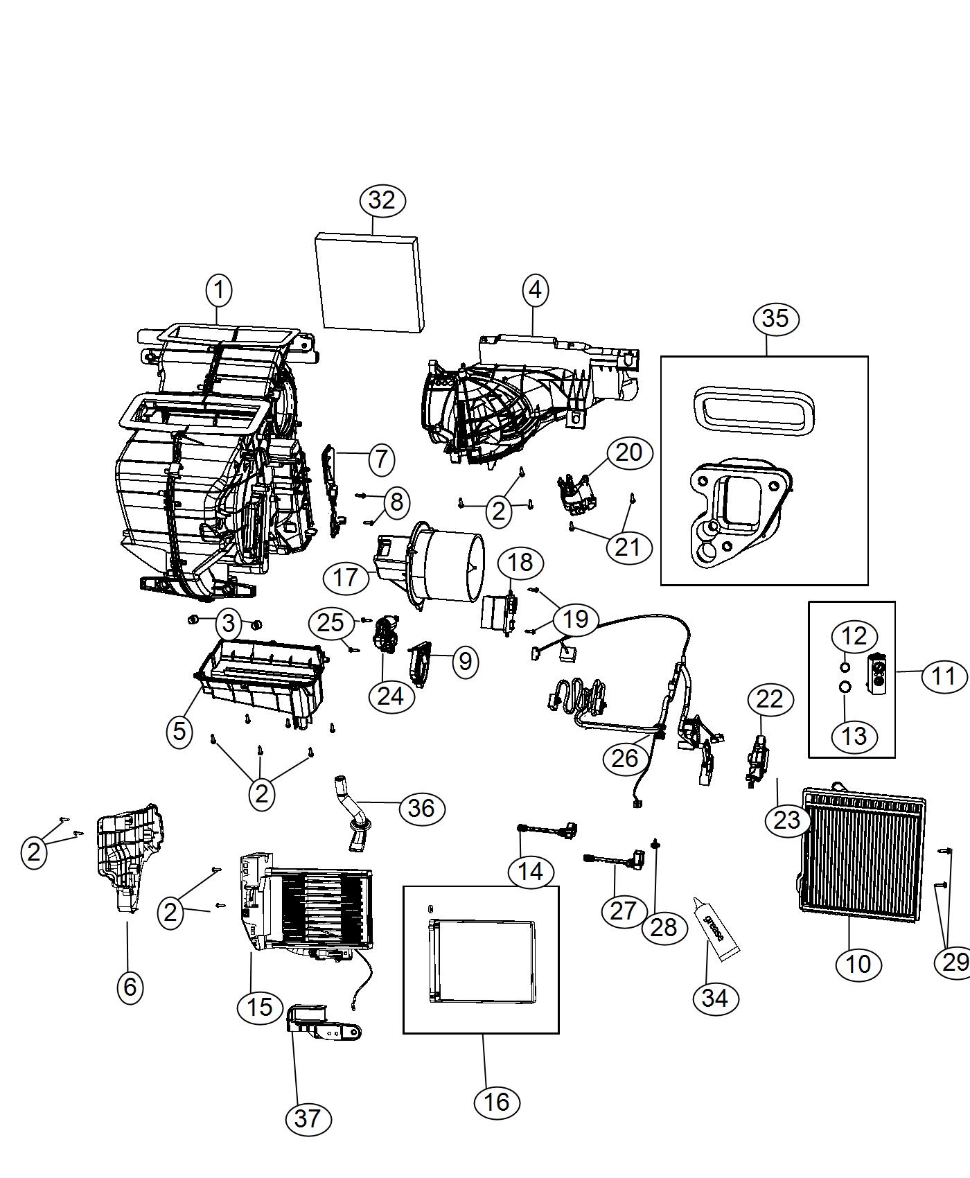 Diagram A/C and Heater Unit. for your 2000 Chrysler 300  M 