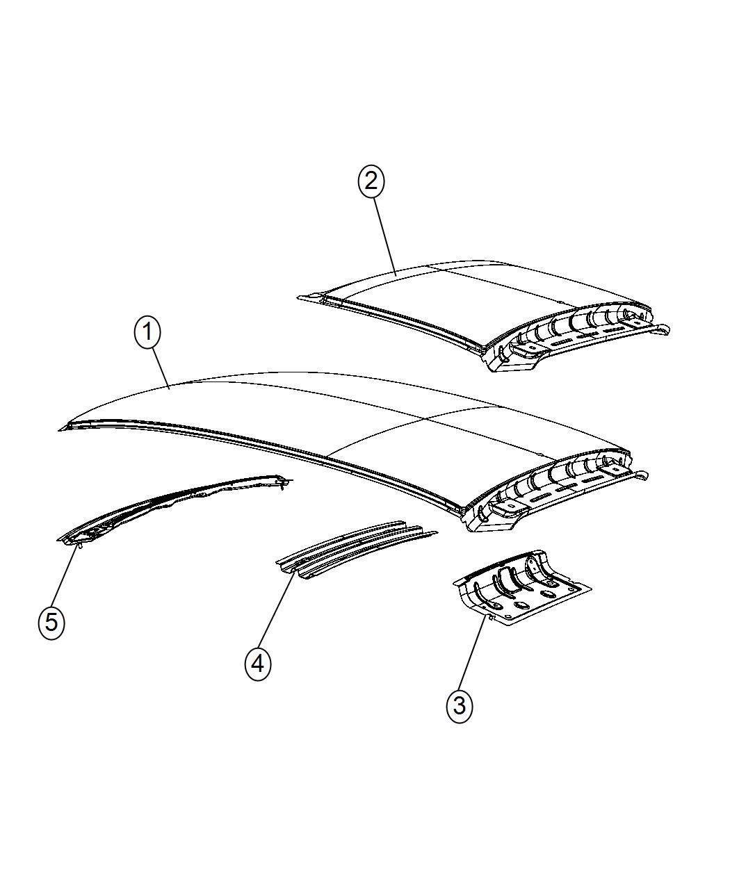 Diagram Roof Panel. for your Fiat 500  