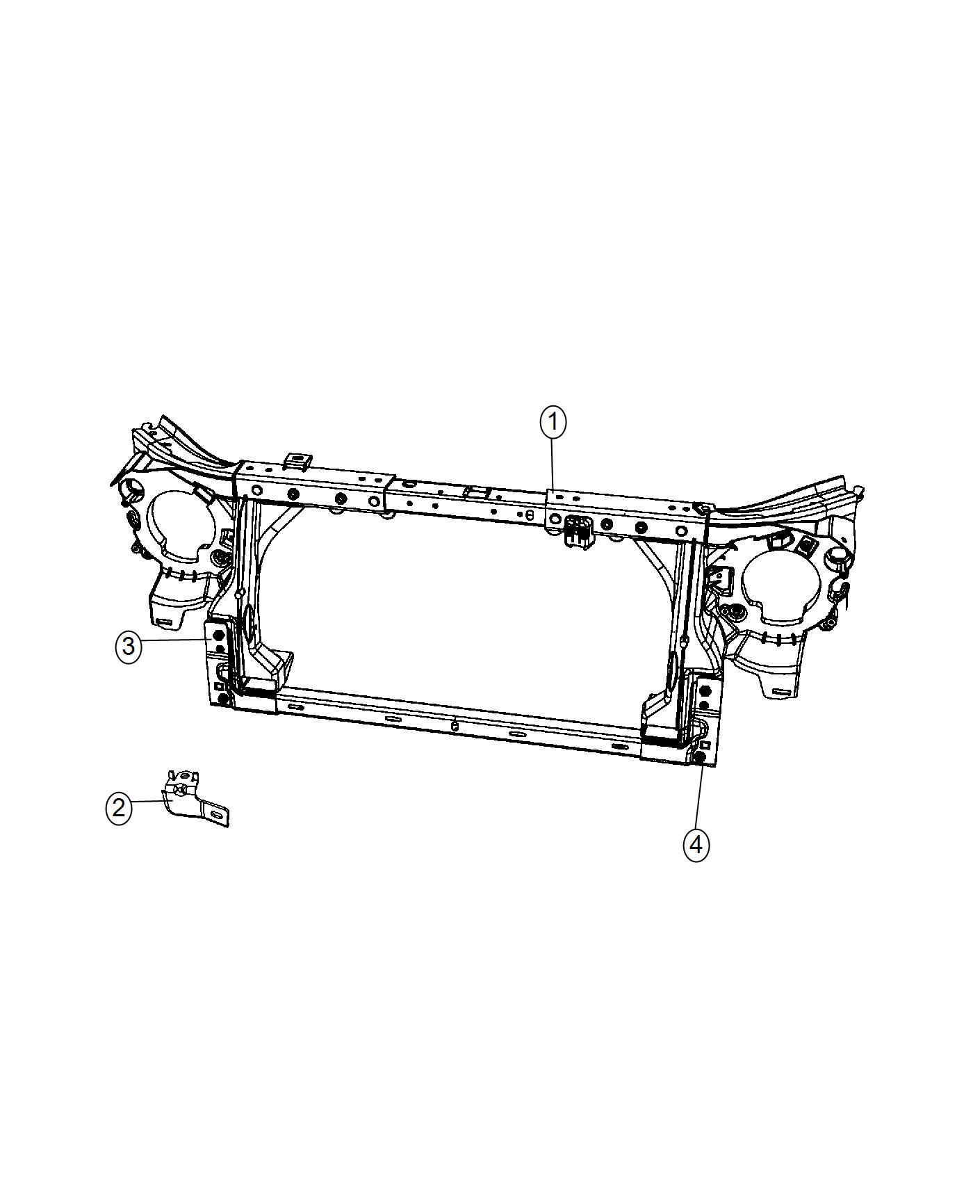 Full size assembly image of Radiator Support. (1/1)