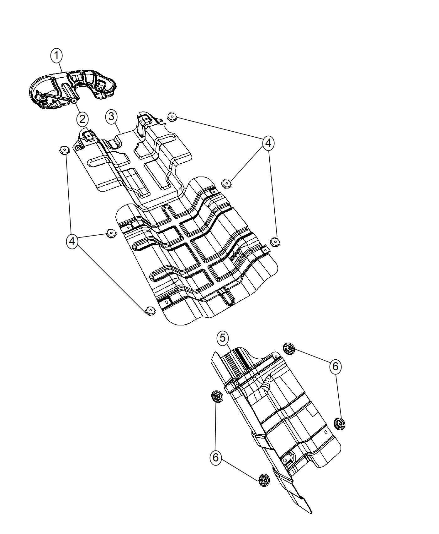 Diagram Exhaust System Heat Shields. for your Chrysler 300  M