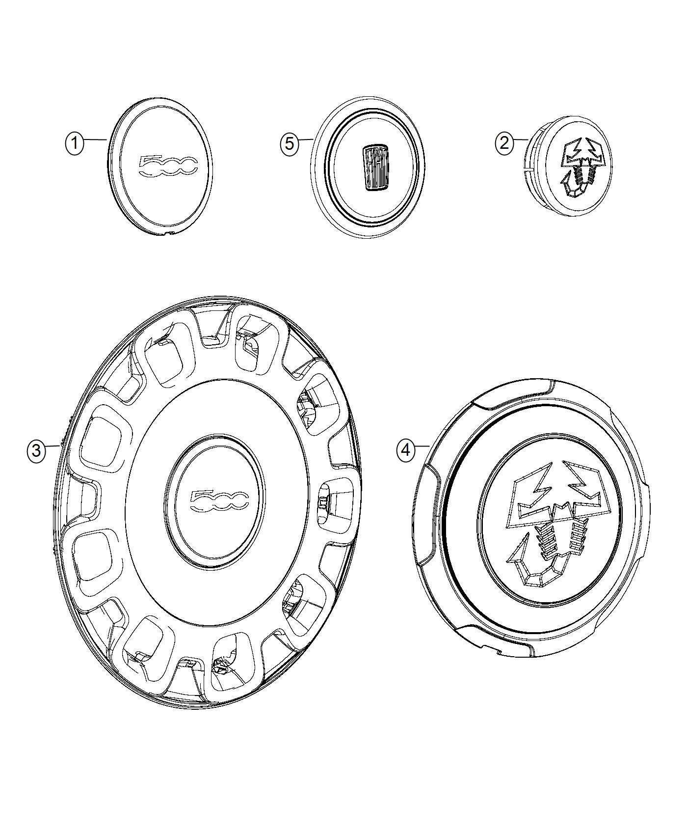 Diagram Wheel Covers And Center Caps. for your Dodge